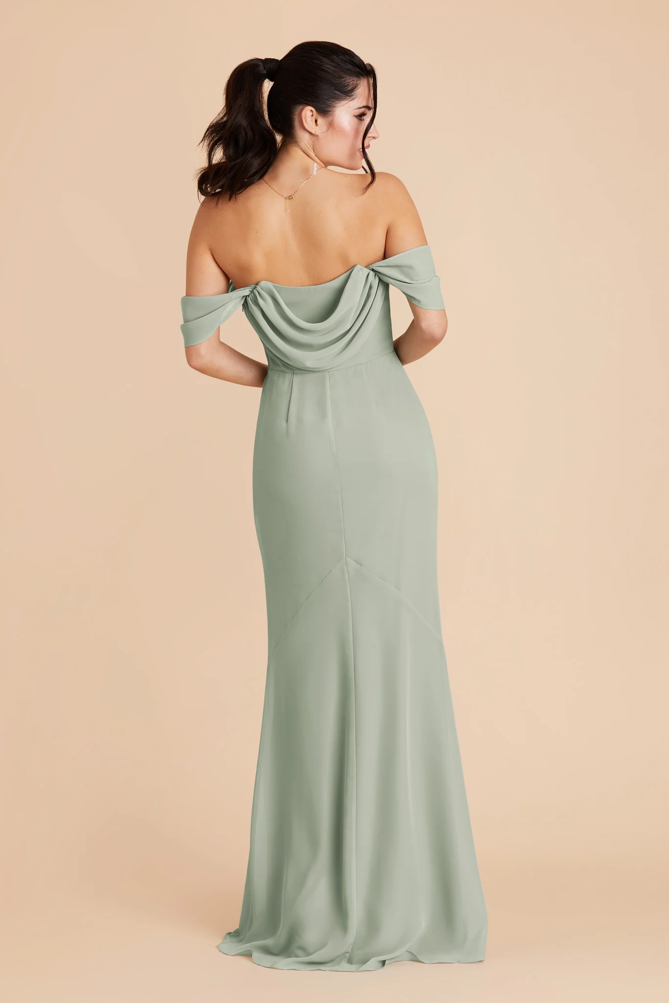 Chiffon Sage Dress - XNAUWBI