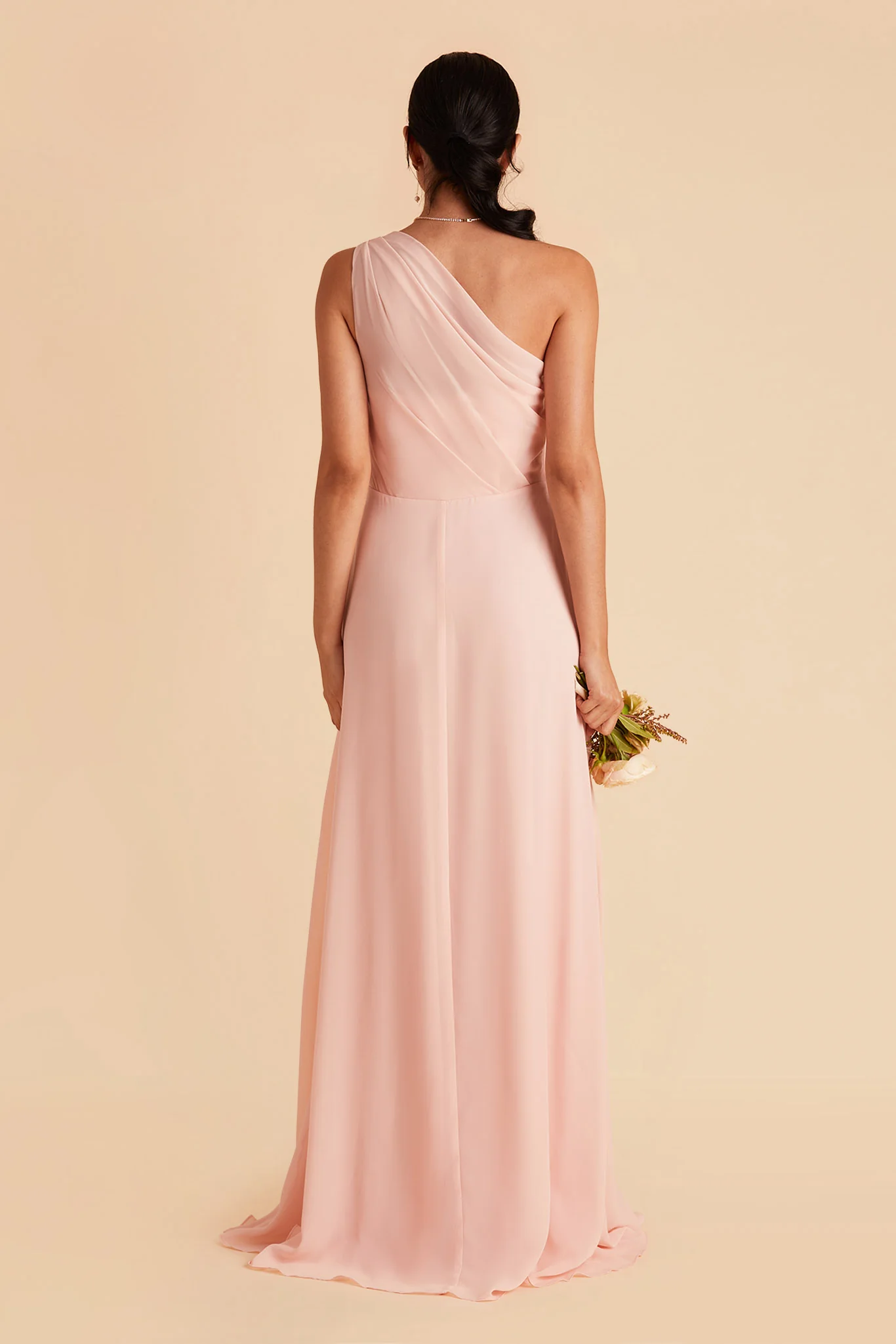 Chiffon Blush Pink Dress - XNAUWBI