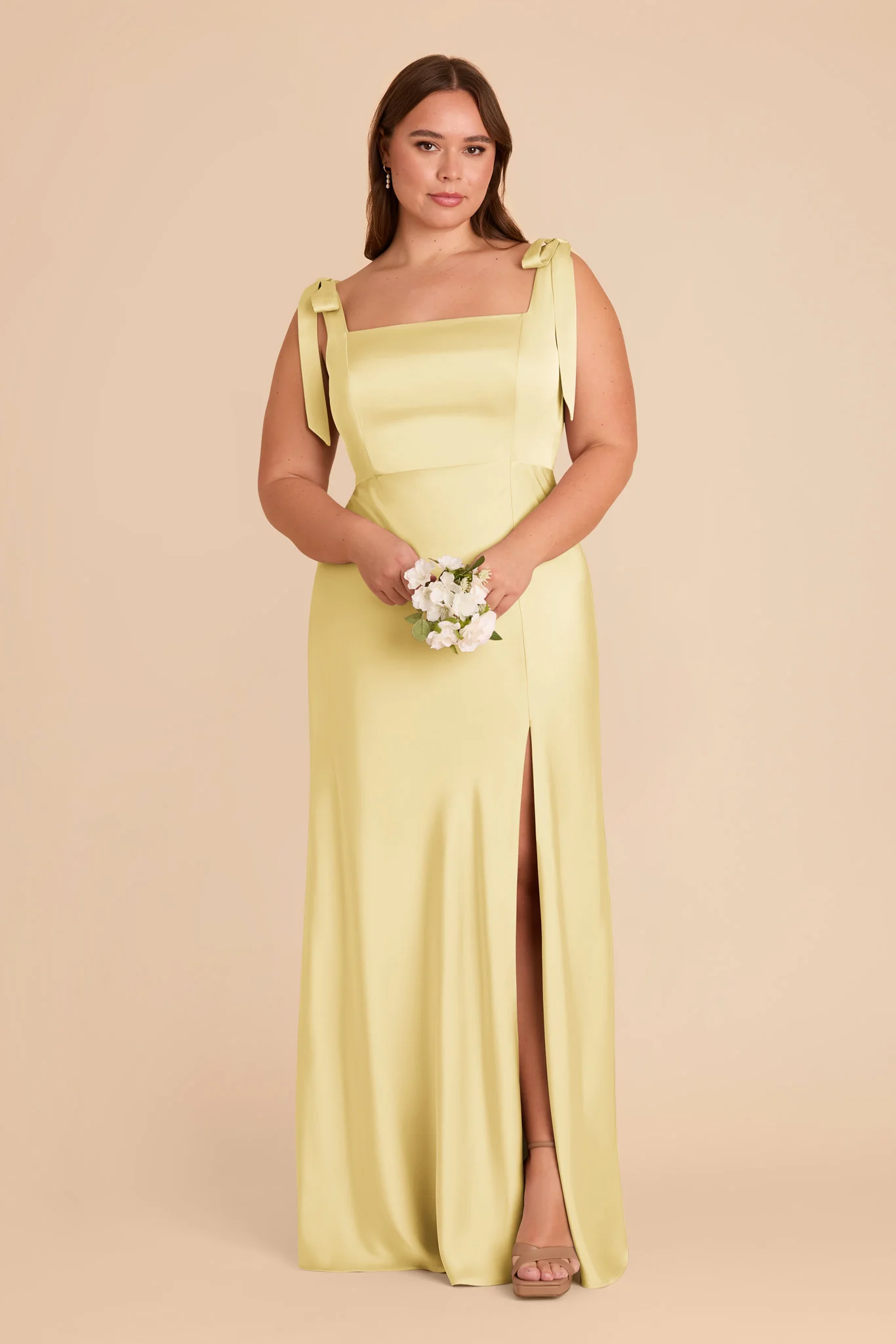 Matte Satin Lemon Sorbet Dress - XNAUWBI