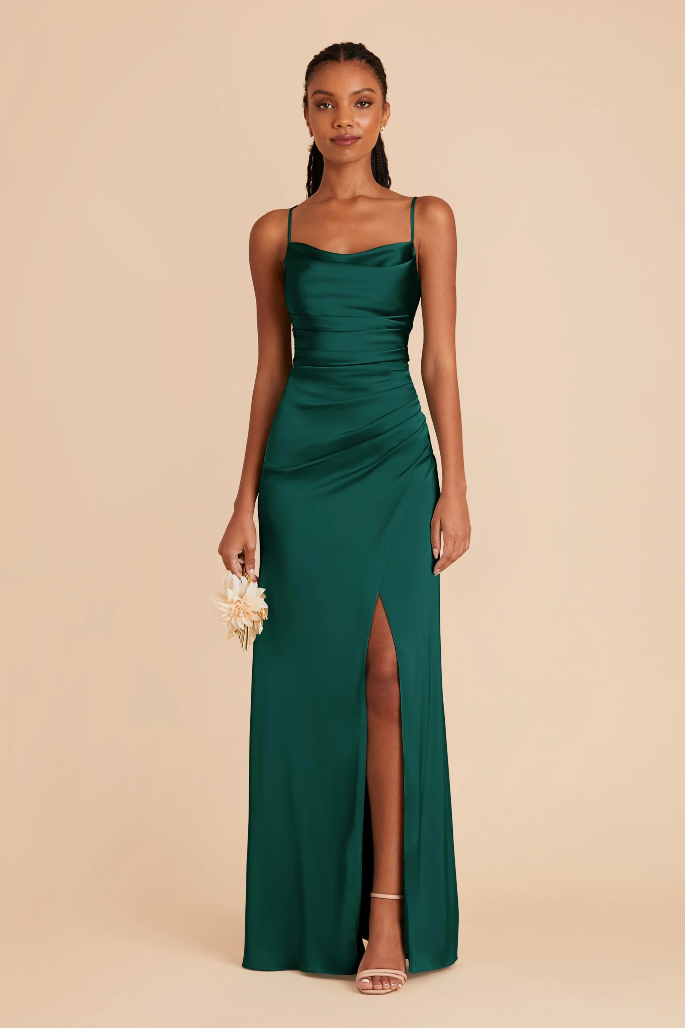 Matte Satin Emerald Dress - XNAUWBI