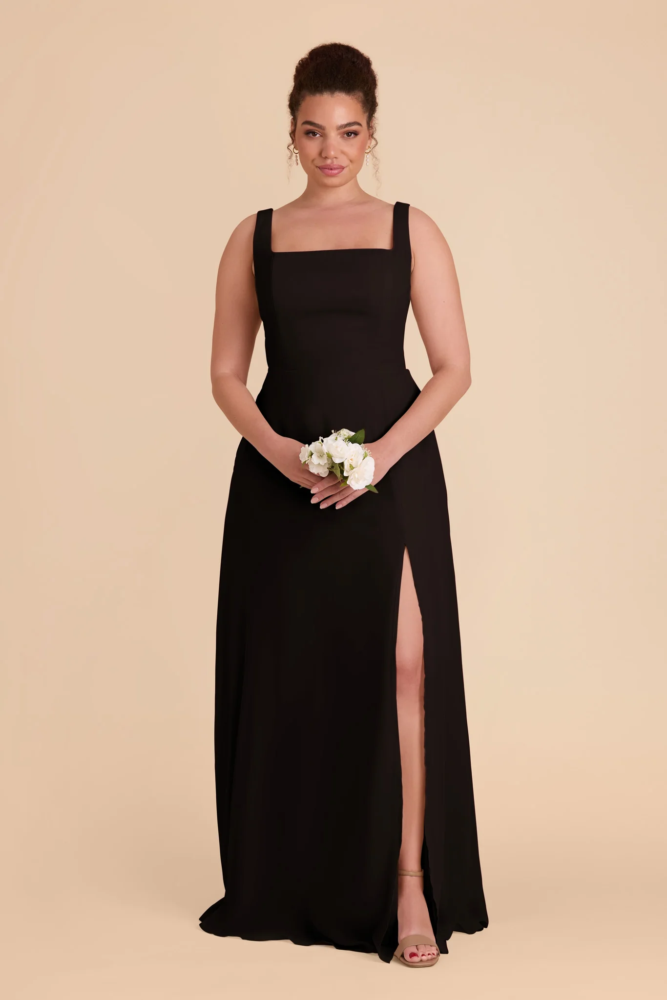 Chiffon Black Dress - XNAUWBI