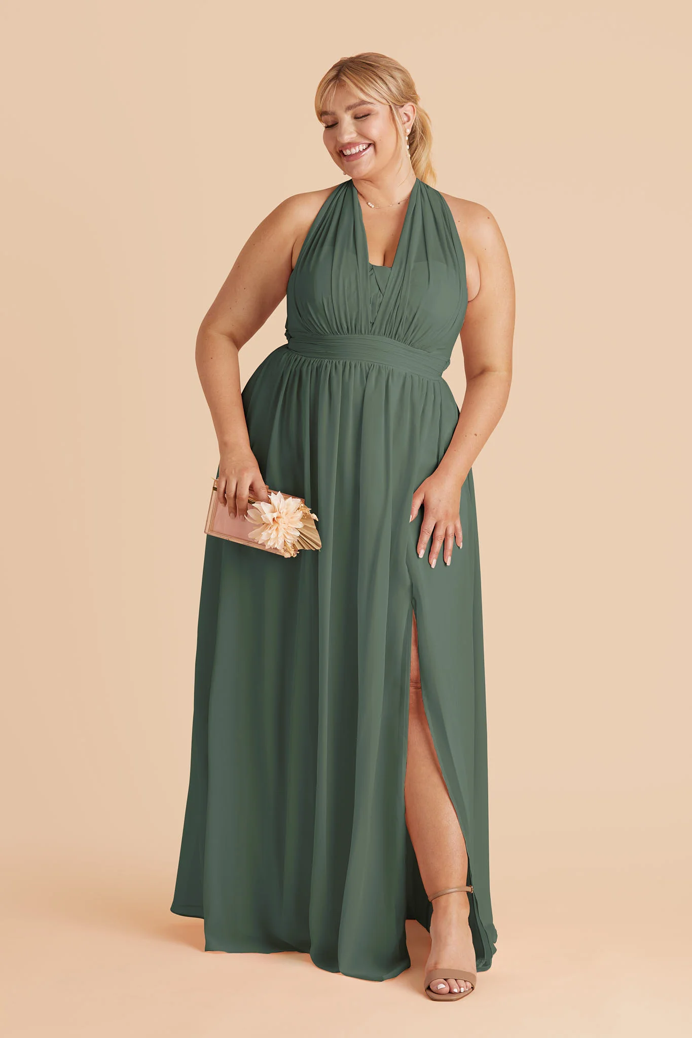 Chiffon Eucalyptus Dress - XNAUWBI