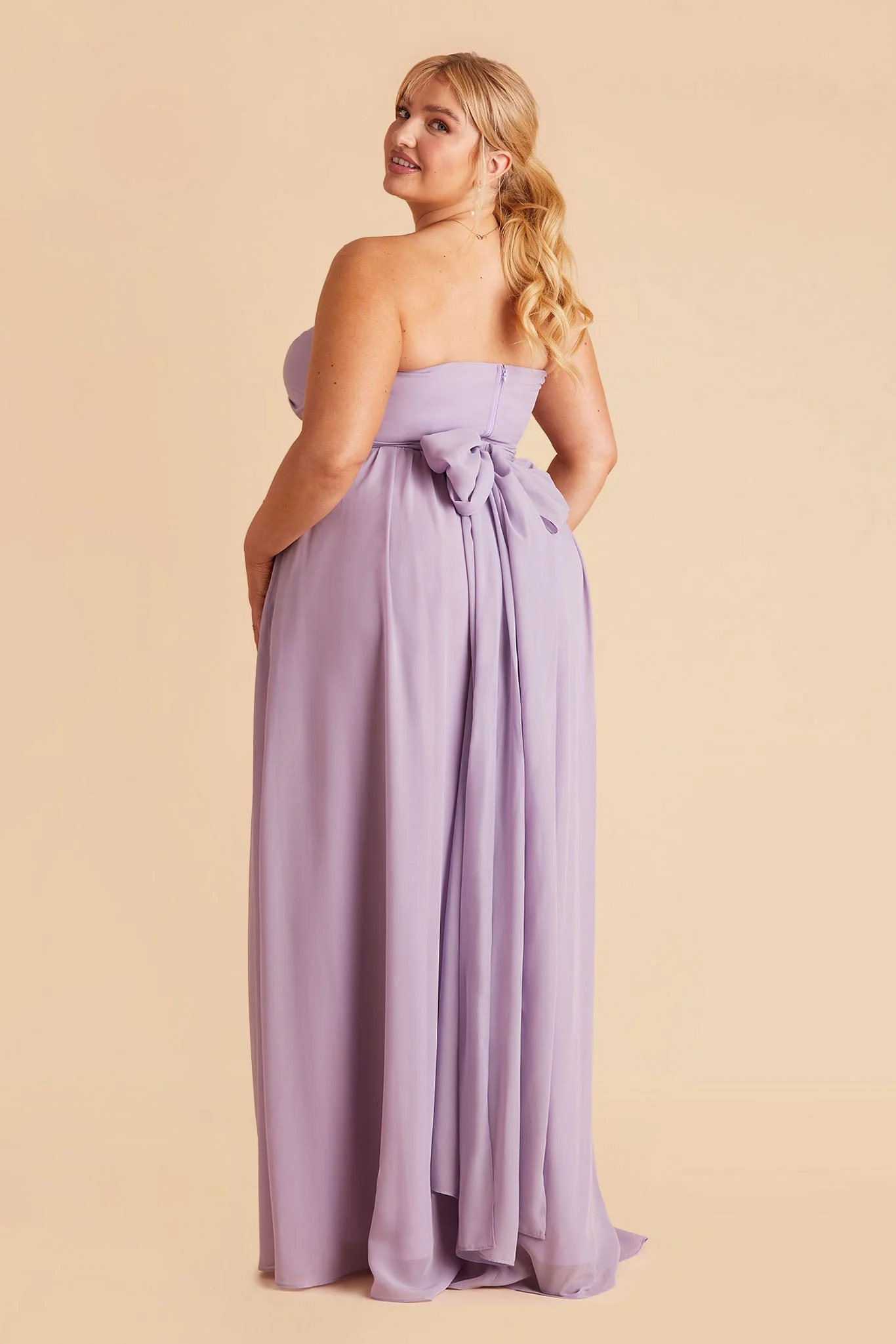Chiffon Lavender Dress - XNAUWBI