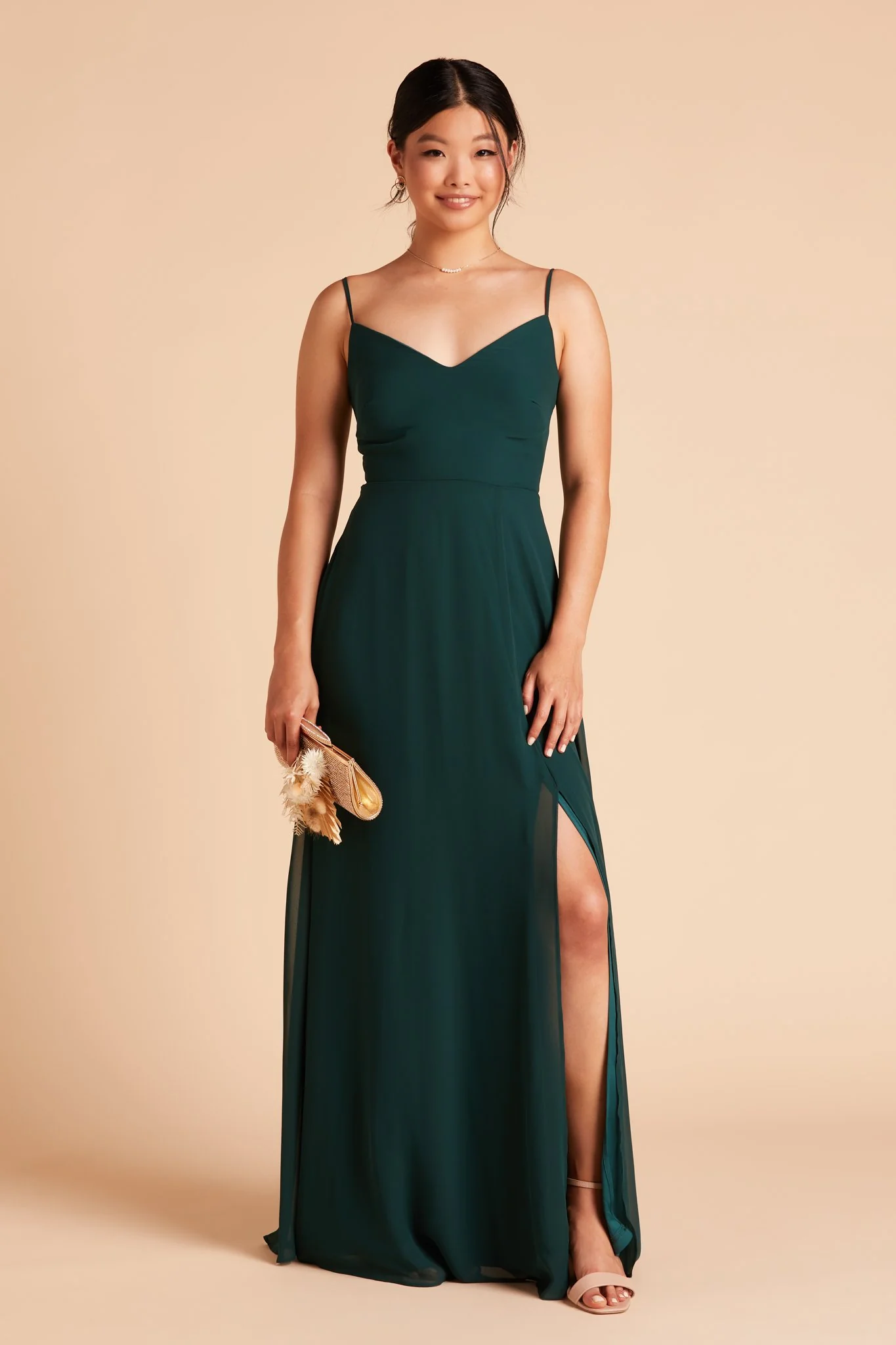 Chiffon Emerald Dress - XNAUWBI