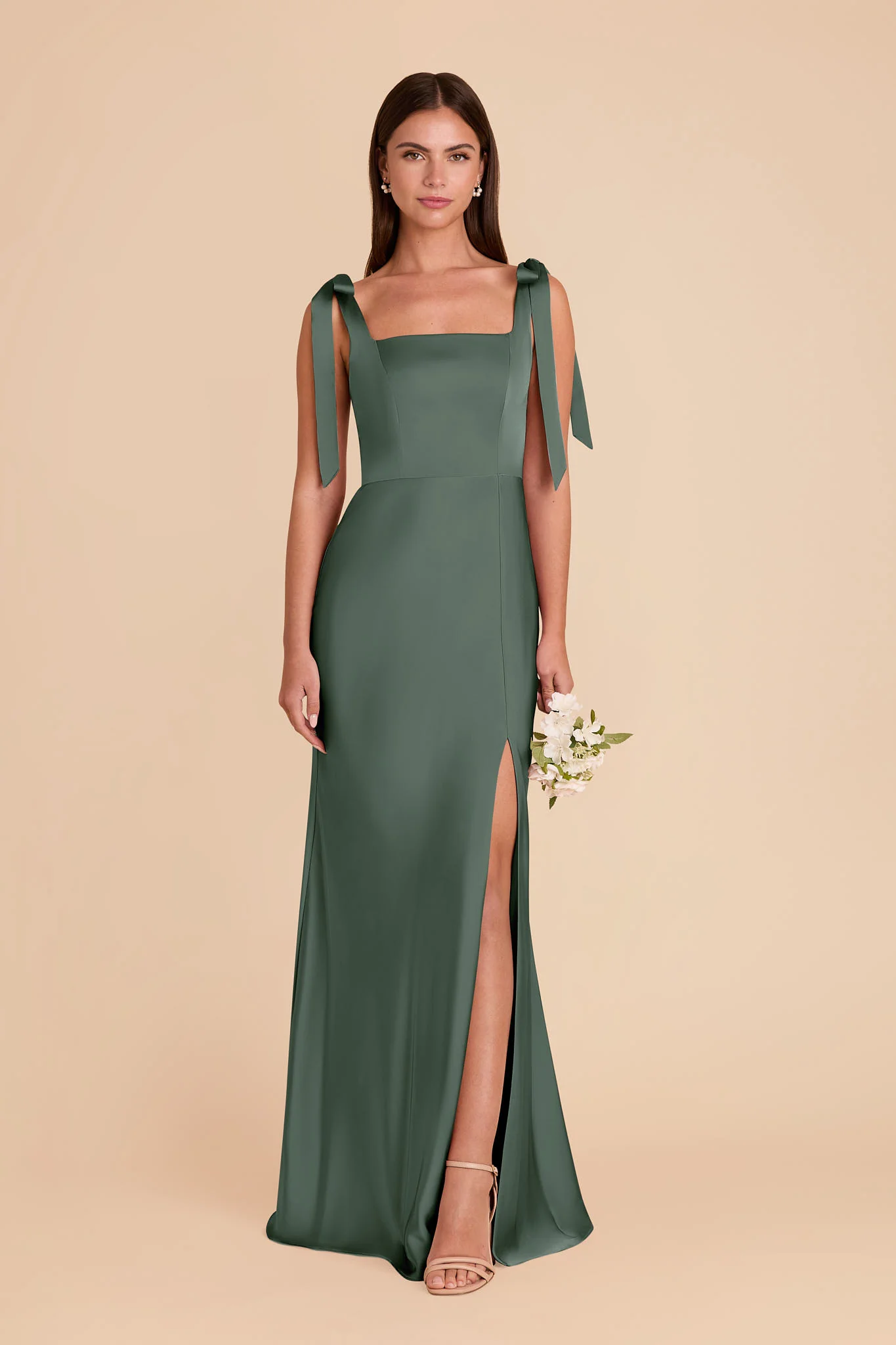 Matte Satin Eucalyptus Dress - XNAUWBI