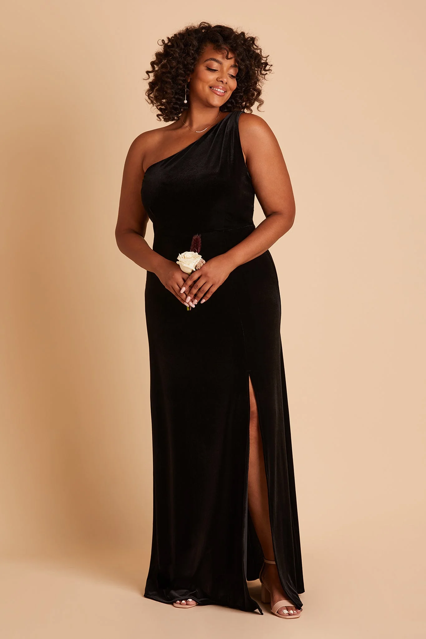 Velvet Black Dress - XNAUWBI