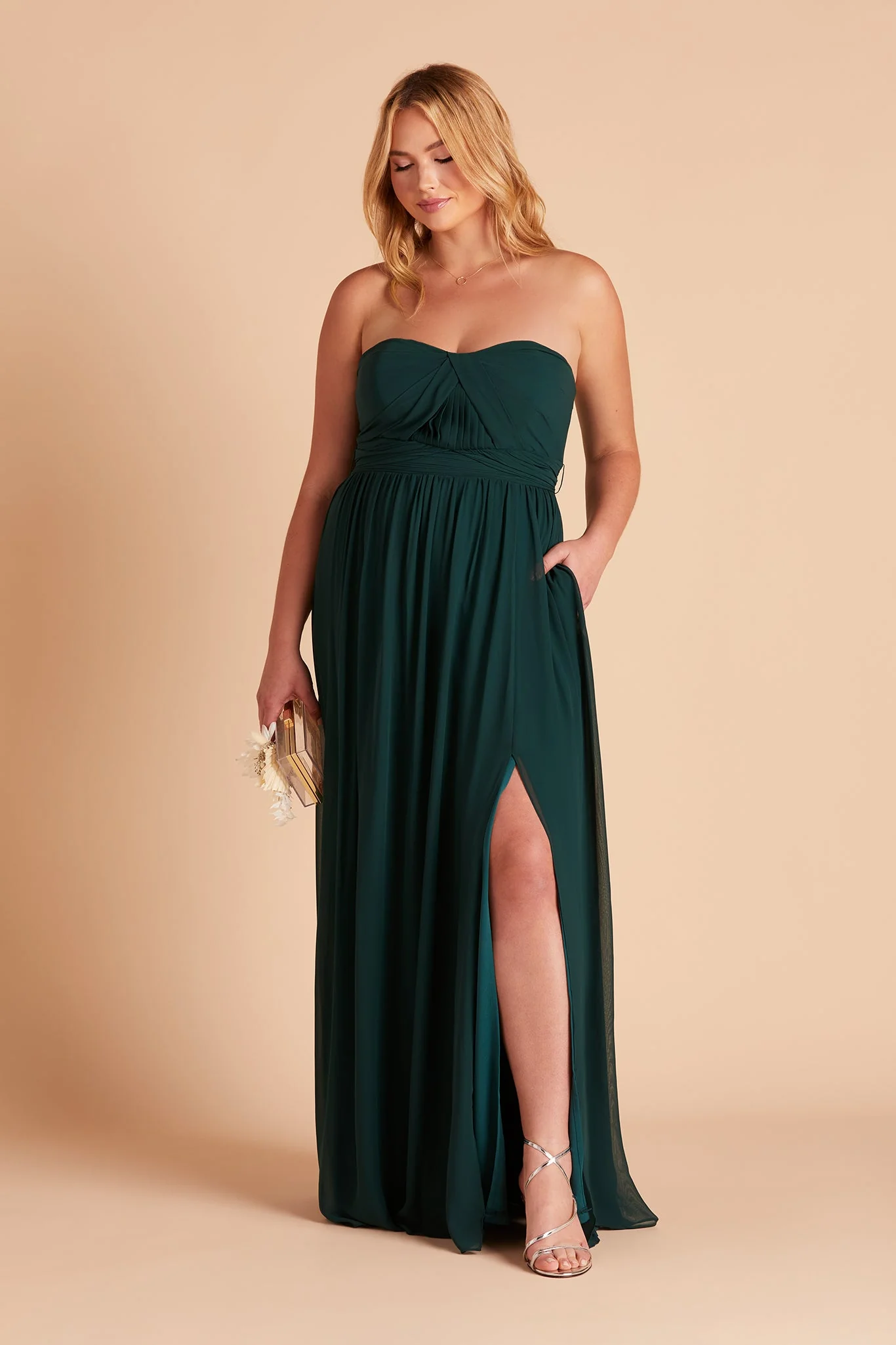 Chiffon Emerald Dress - XNAUWBI
