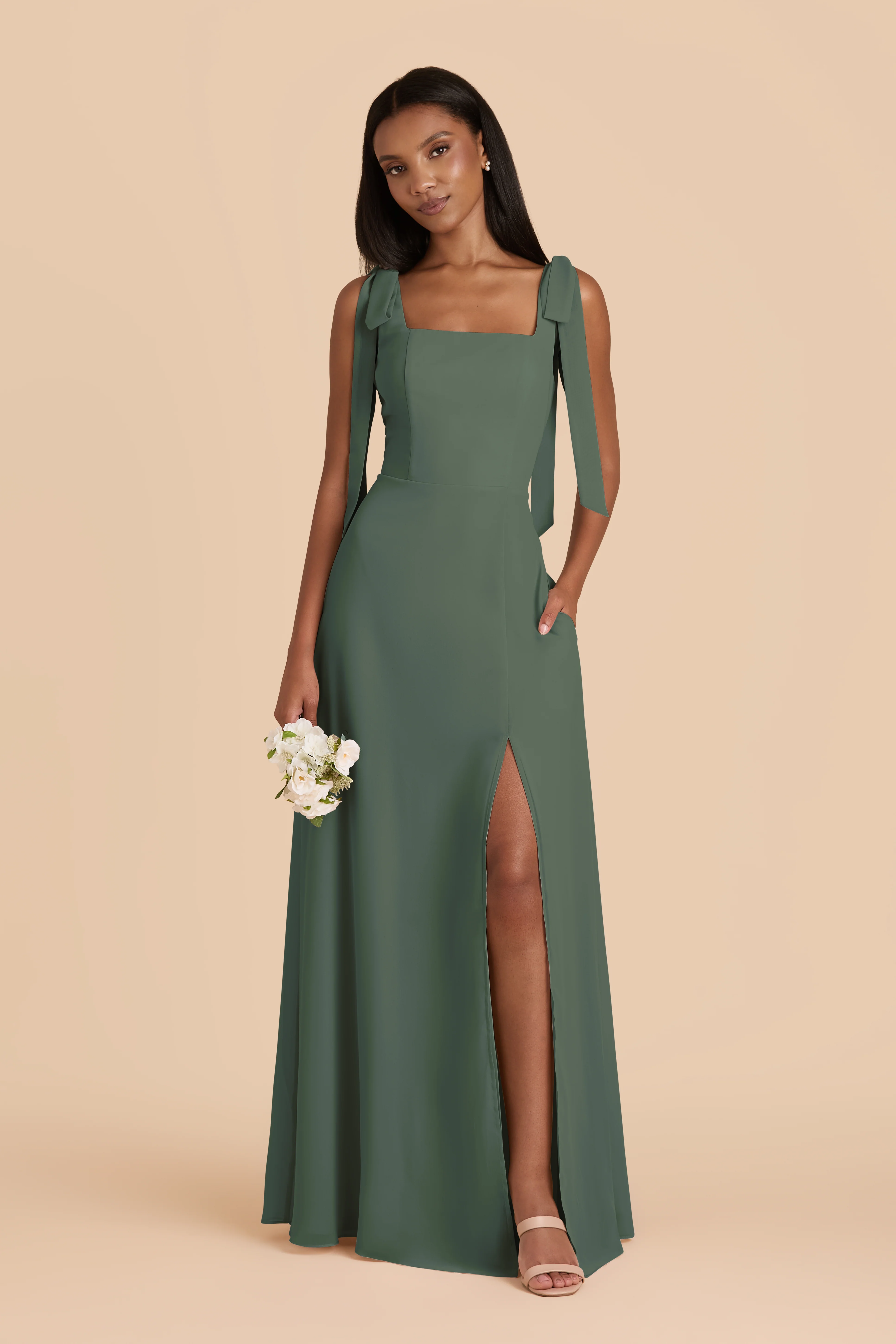 Chiffon Eucalyptus Dress - XNAUWBI
