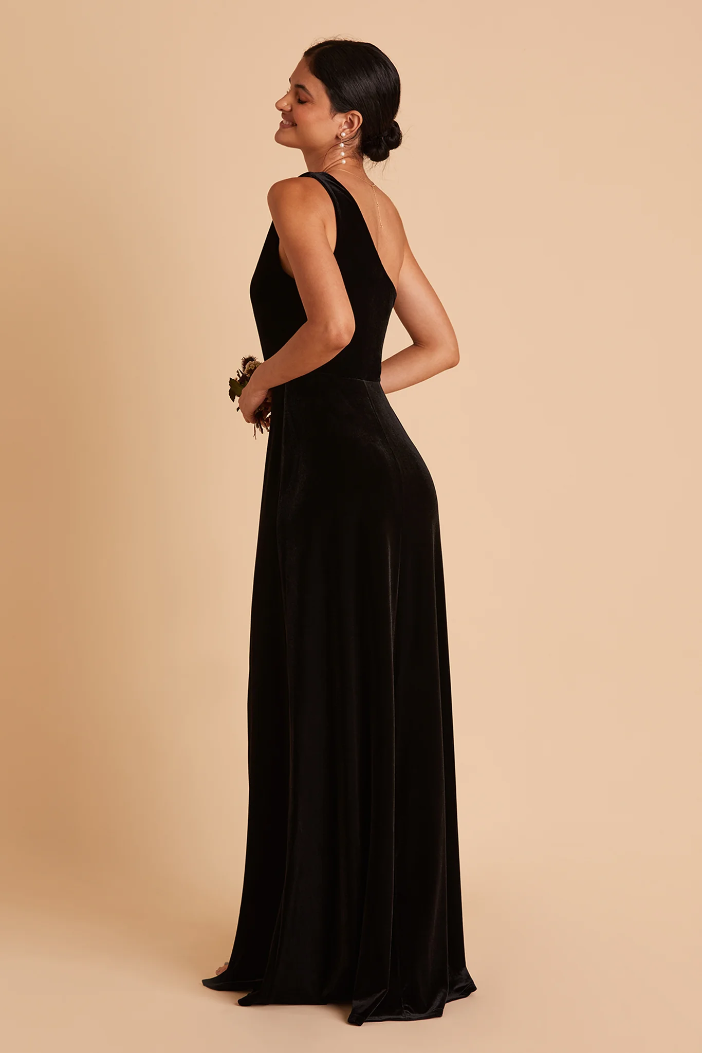 Velvet Black Dress - XNAUWBI