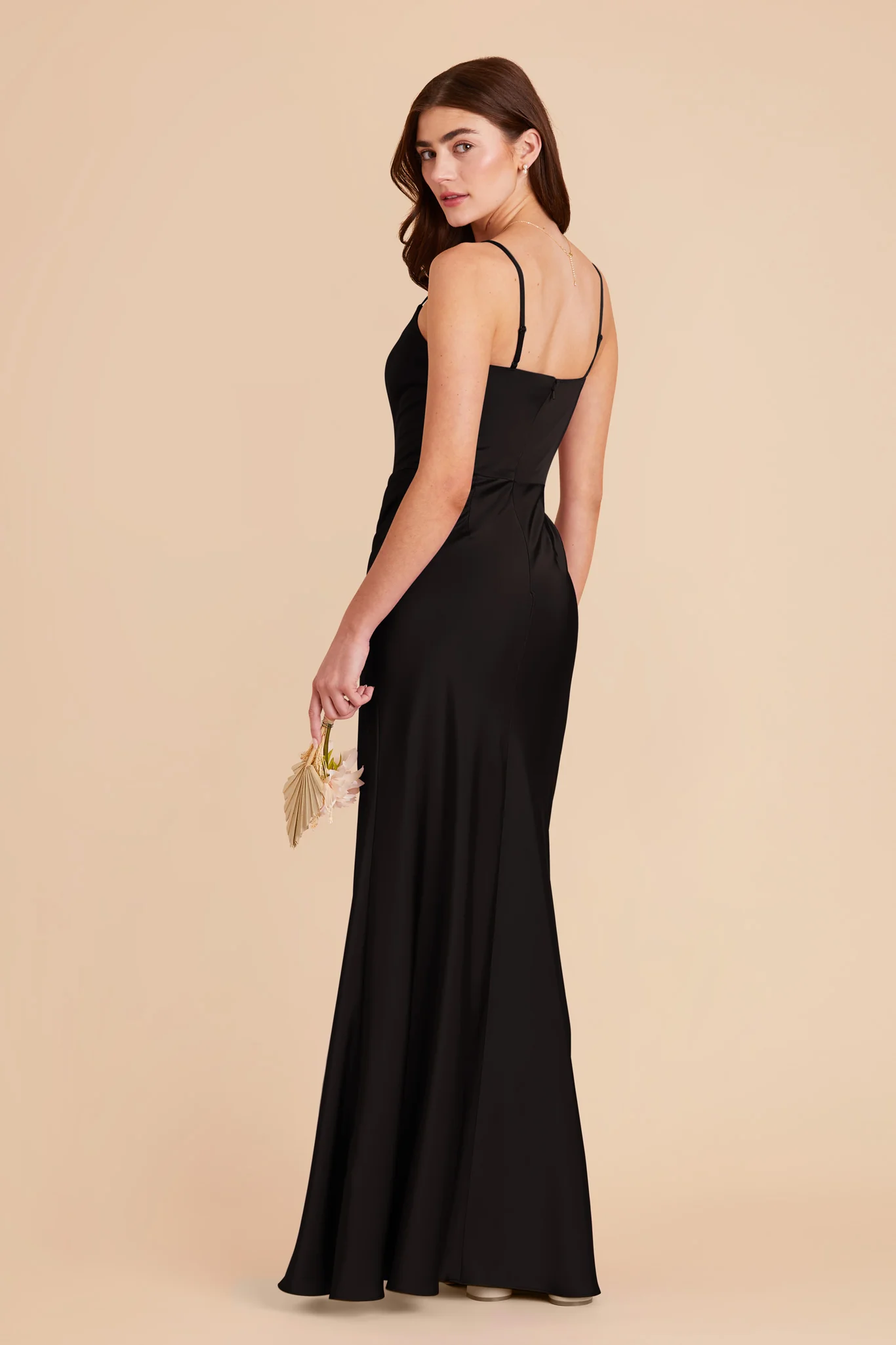 Matte Satin Black Dress - XNAUWBI