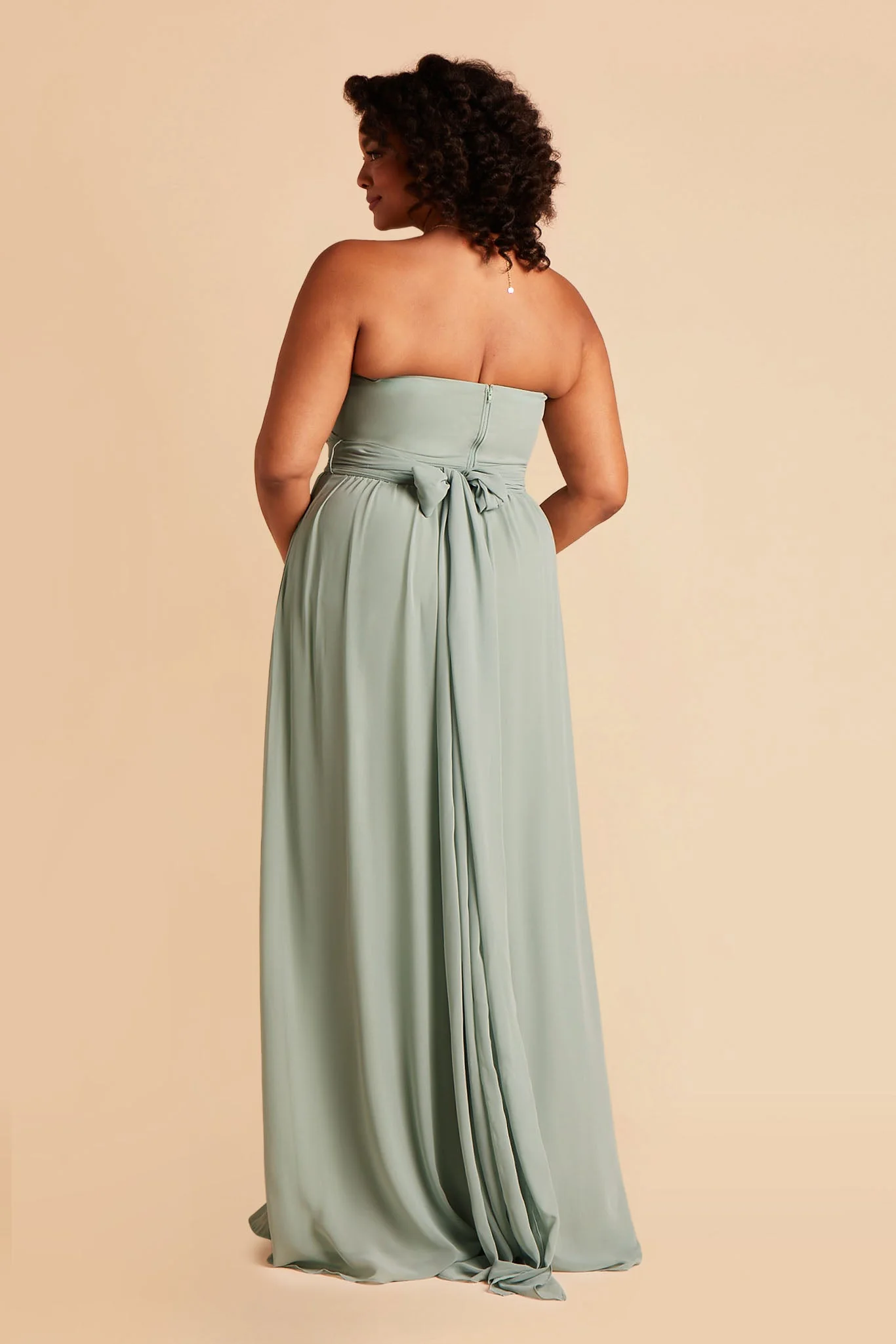 Chiffon Sage Dress - XNAUWBI