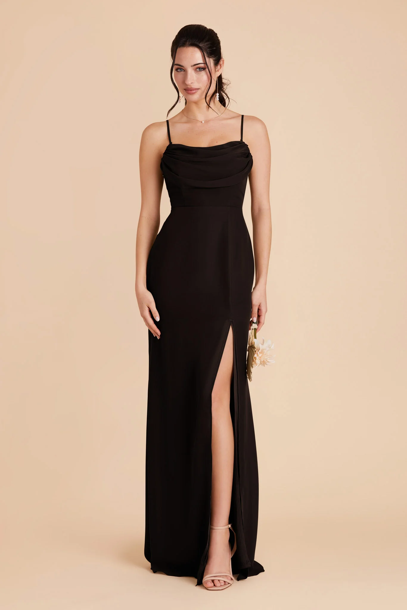 Chiffon Black Dress - XNAUWBI
