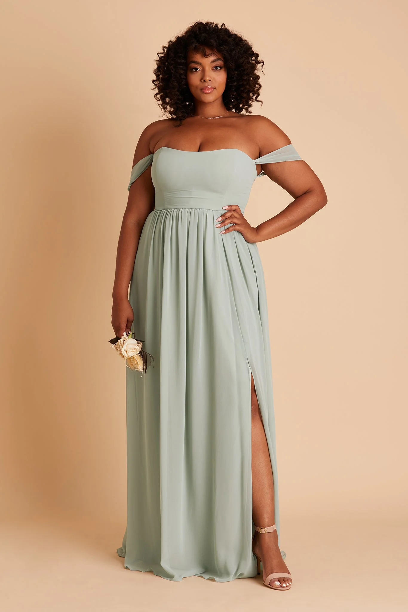 Chiffon Sage Dress - XNAUWBI