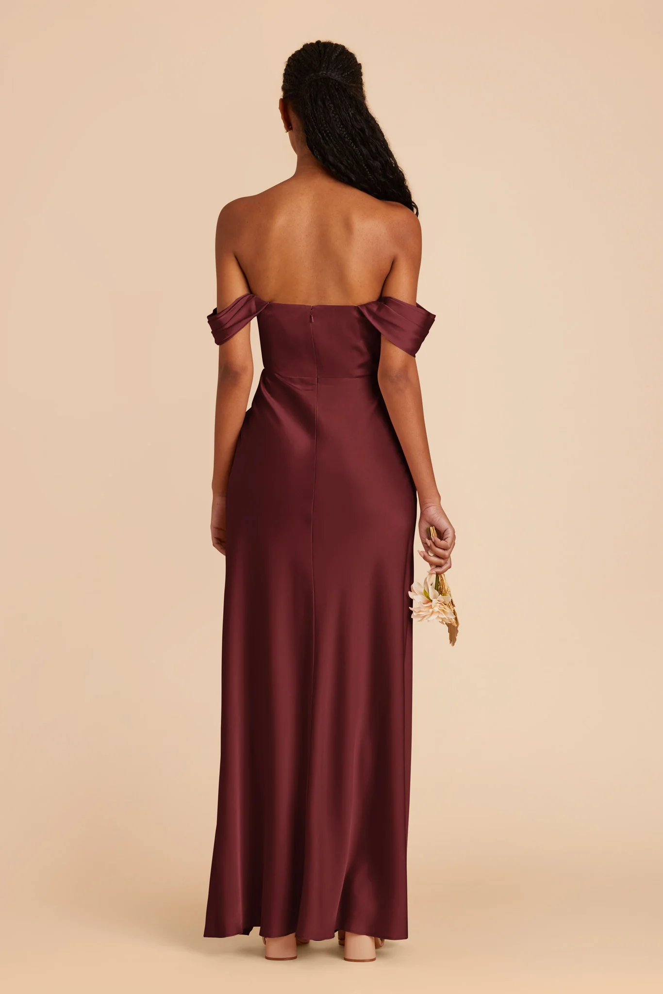 Matte Satin Cabernet Dress - XNAUWBI