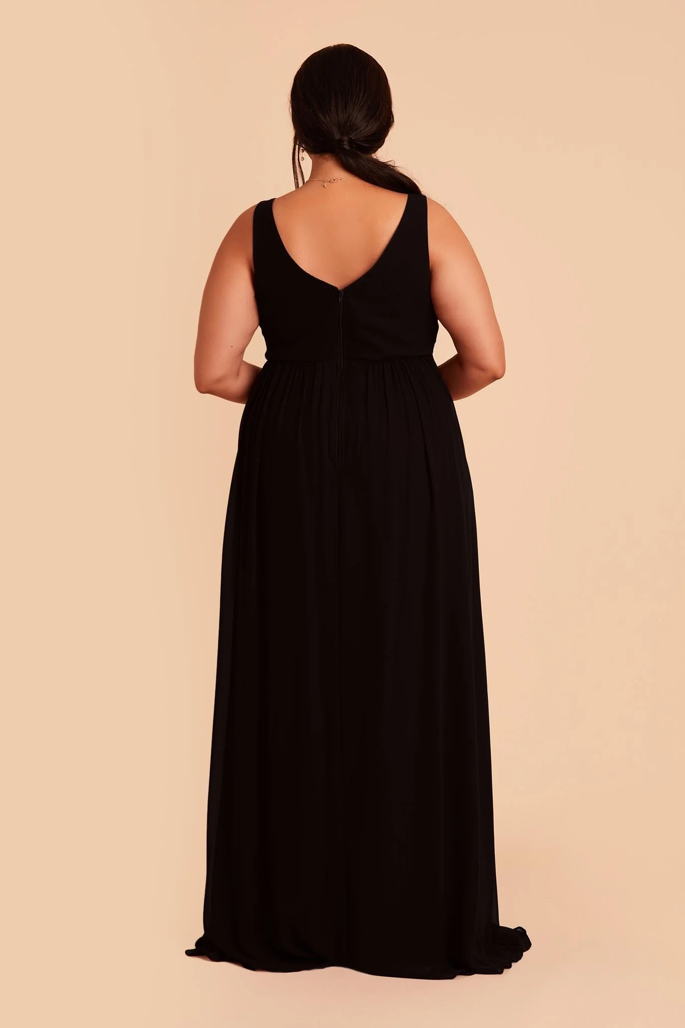 Chiffon Black Dress - XNAUWBI