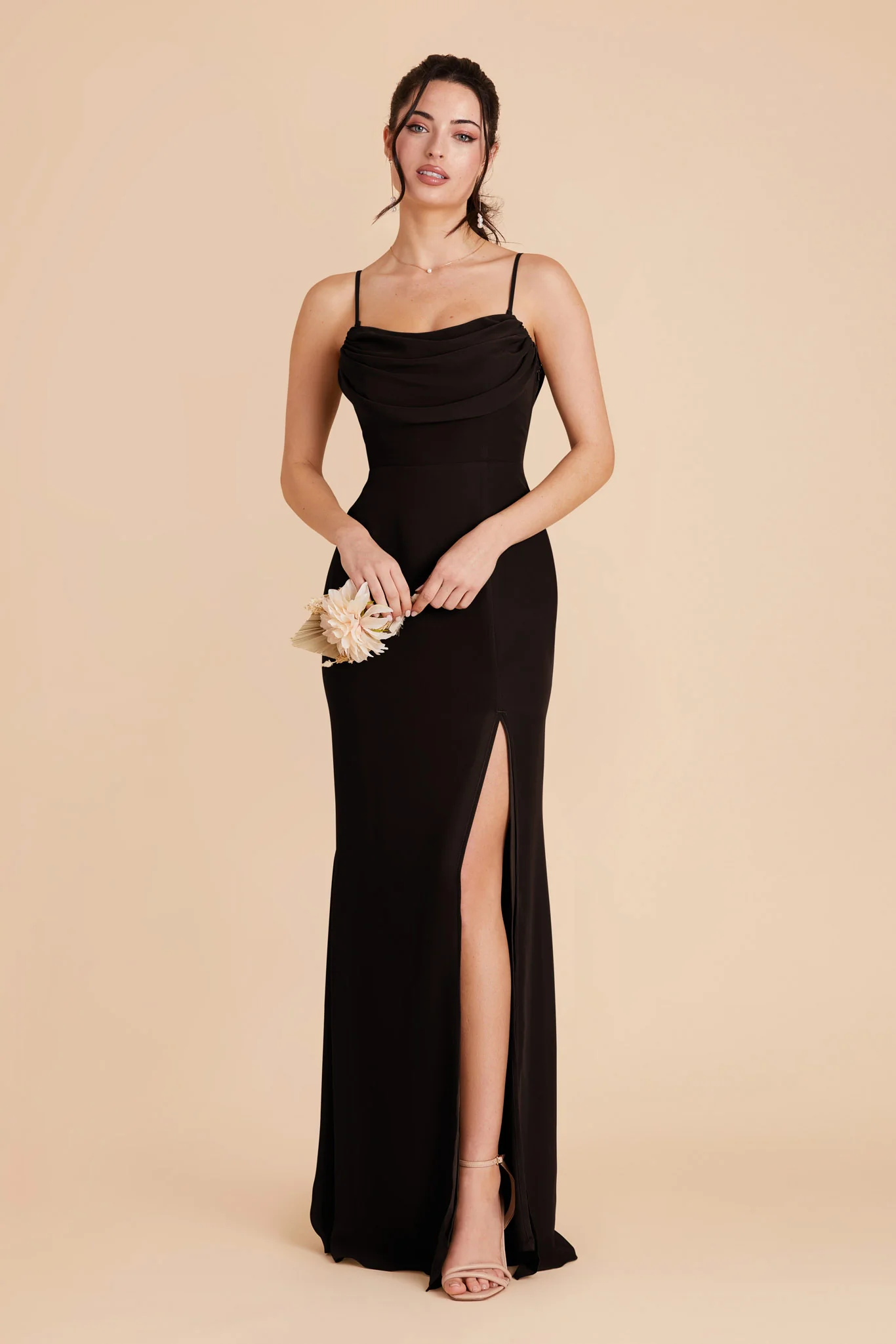 Chiffon Black Dress - XNAUWBI