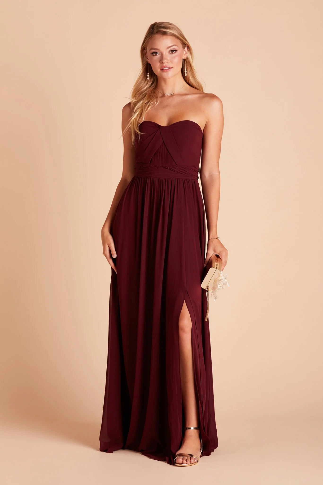 Chiffon Cabernet Dress - XNAUWBI