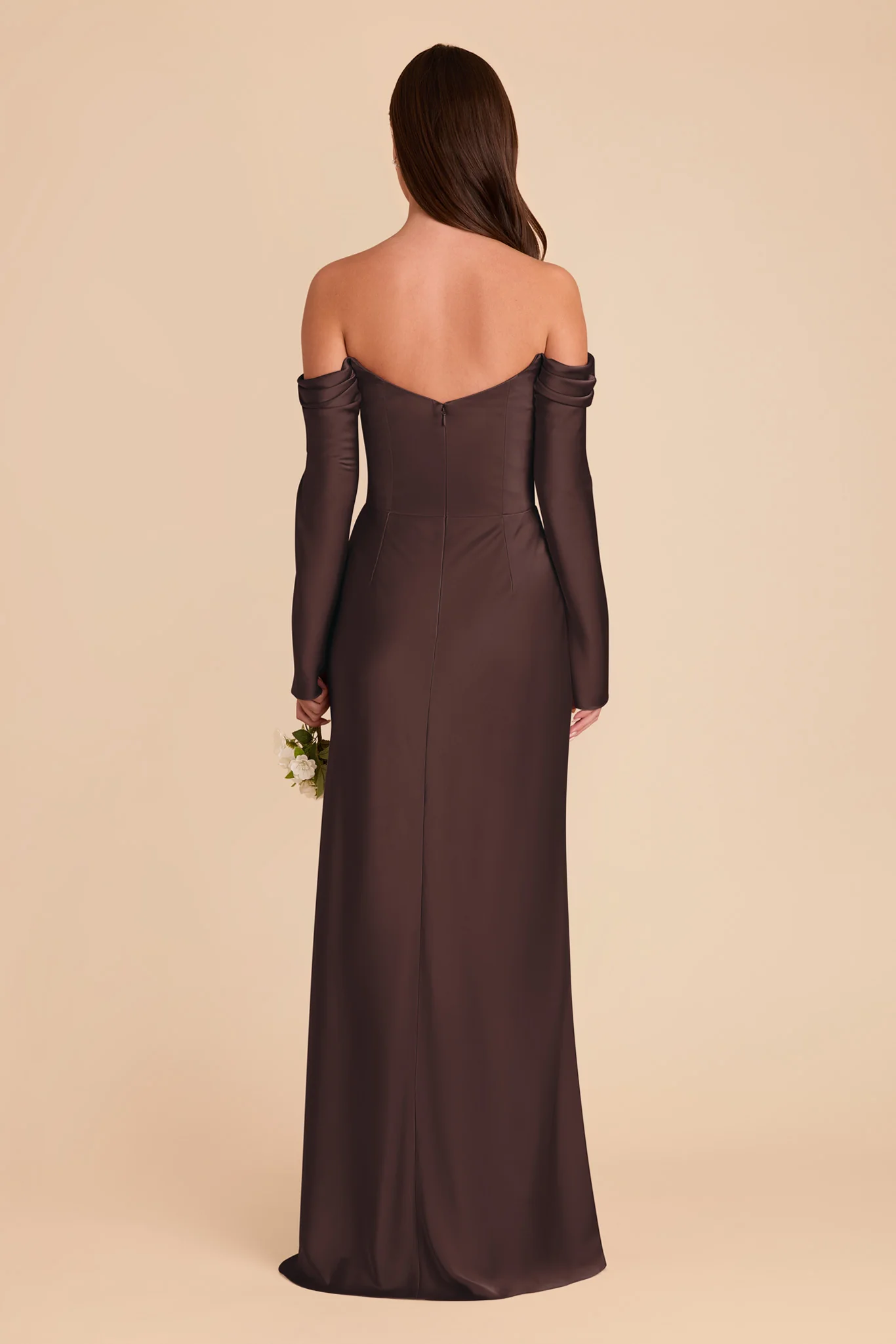 Matte Satin Espresso Dress - XNAUWBI