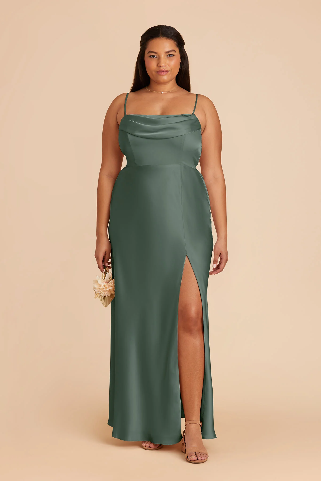 Matte Satin Eucalyptus Dress - XNAUWBI