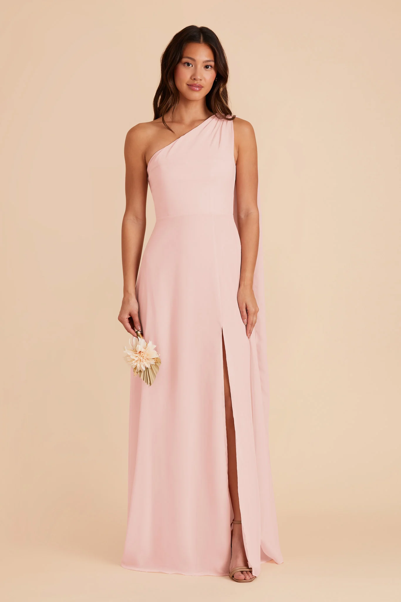Chiffon Blush Pink Dress - XNAUWBI