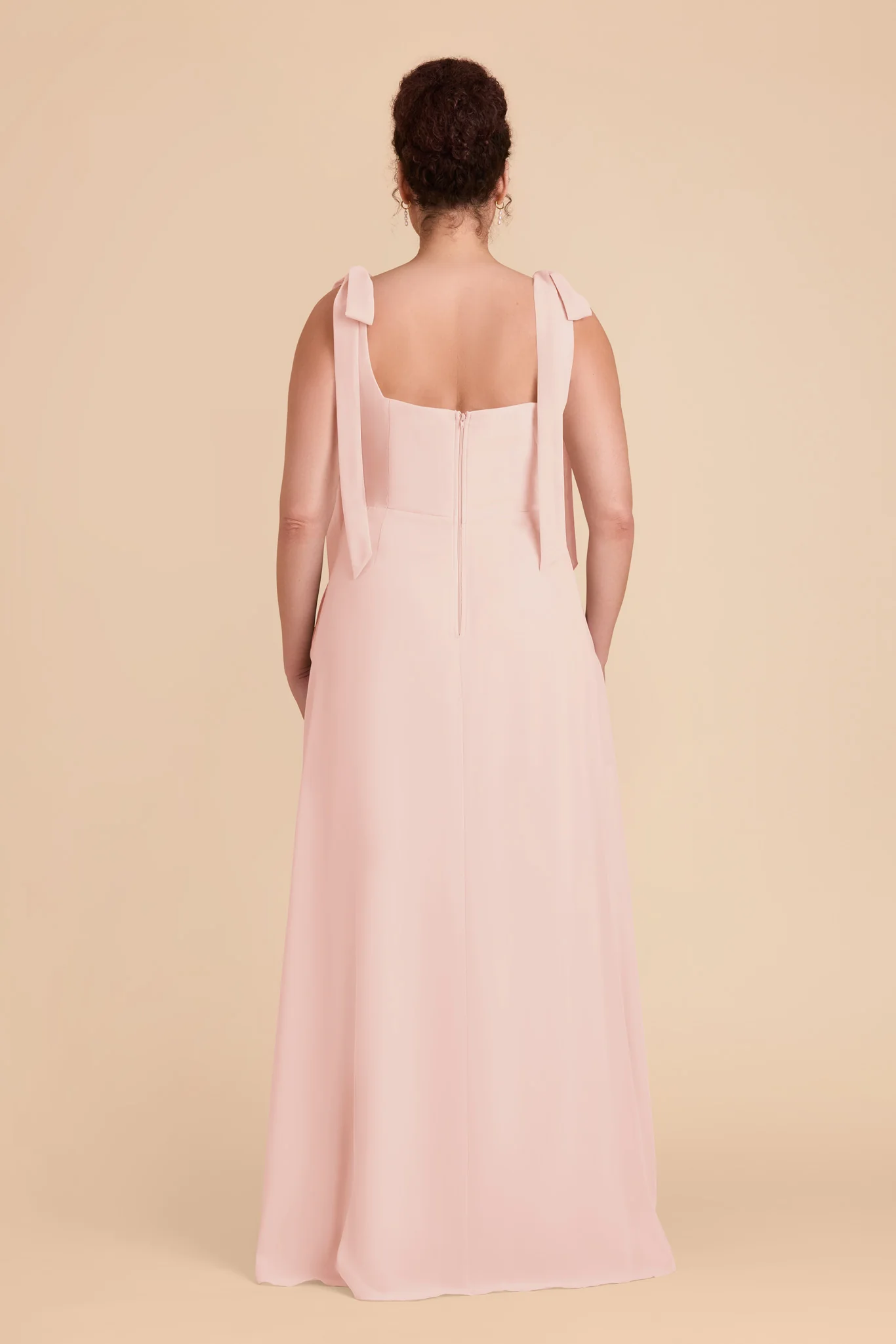 Chiffon Blush Pink Dress - XNAUWBI