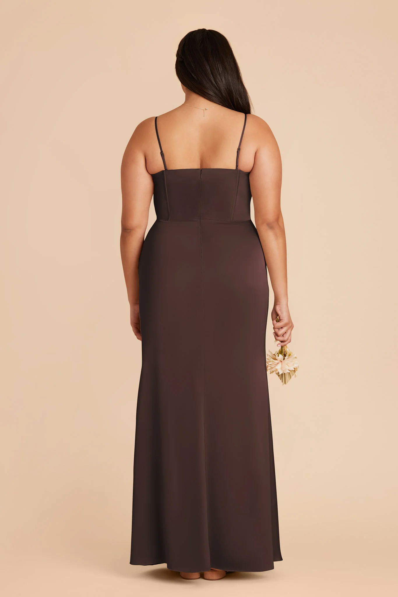 Matte Satin Espresso Dress - XNAUWBI