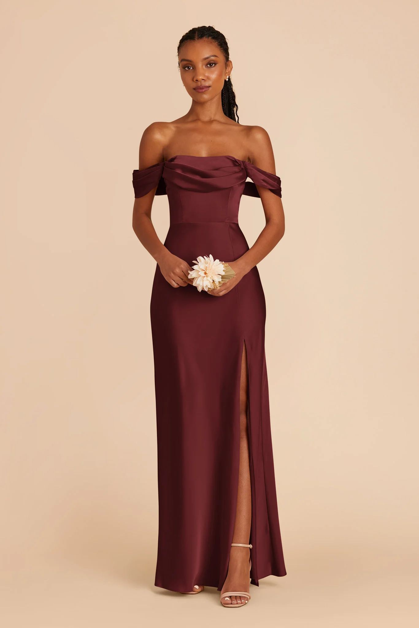 Matte Satin Cabernet Dress - XNAUWBI