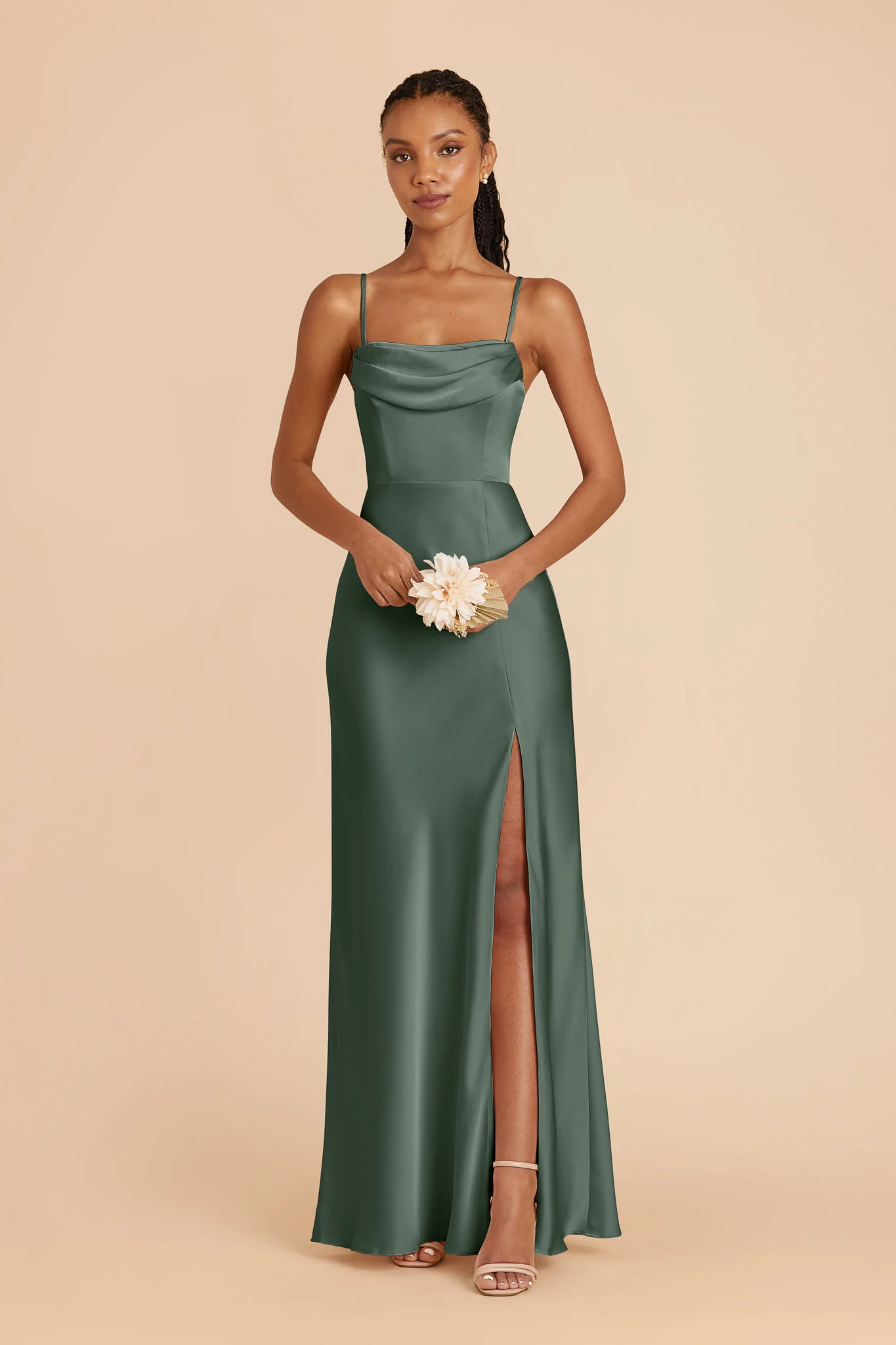 Matte Satin Eucalyptus Dress - XNAUWBI