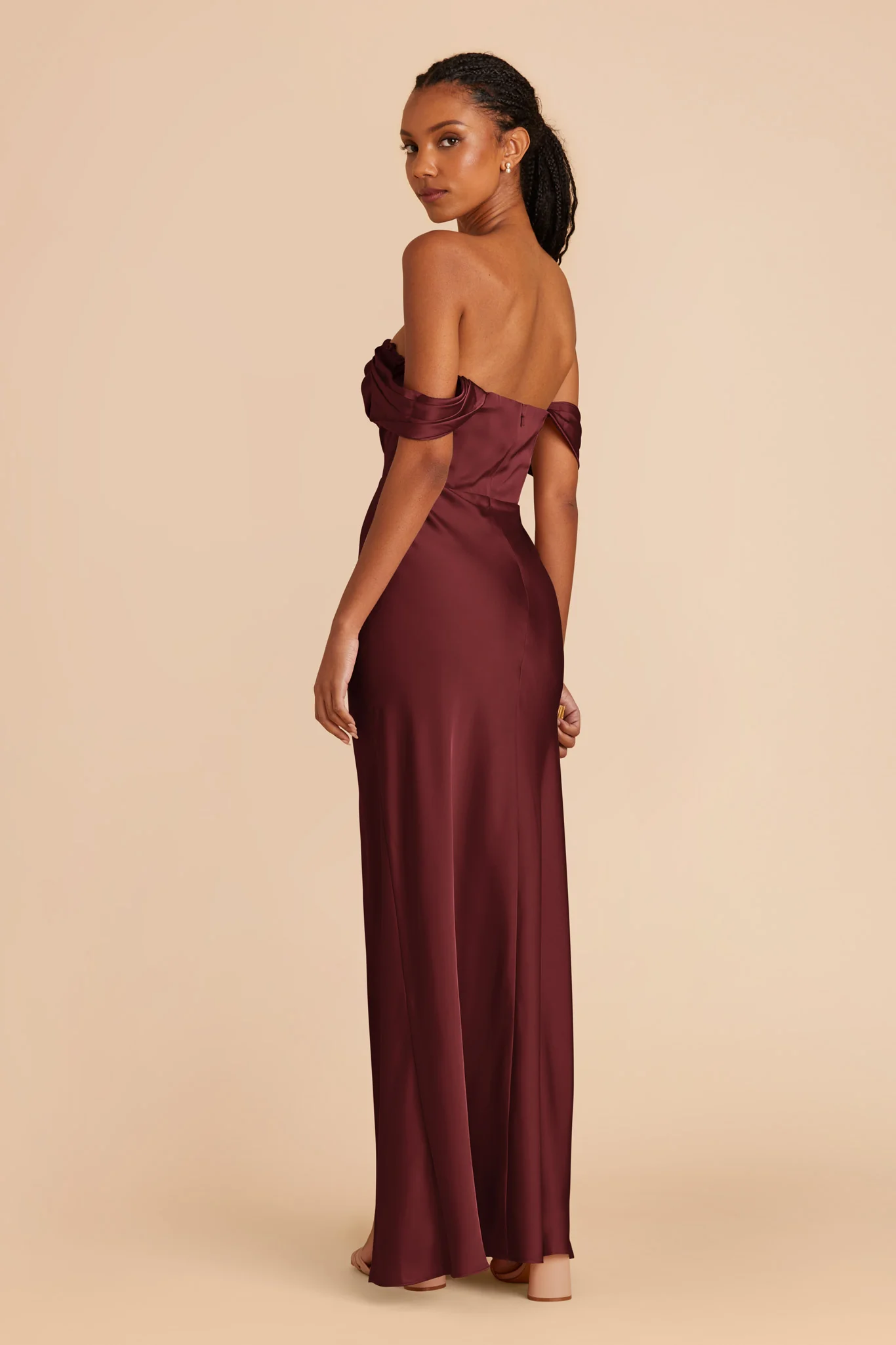 Matte Satin Cabernet Dress - XNAUWBI