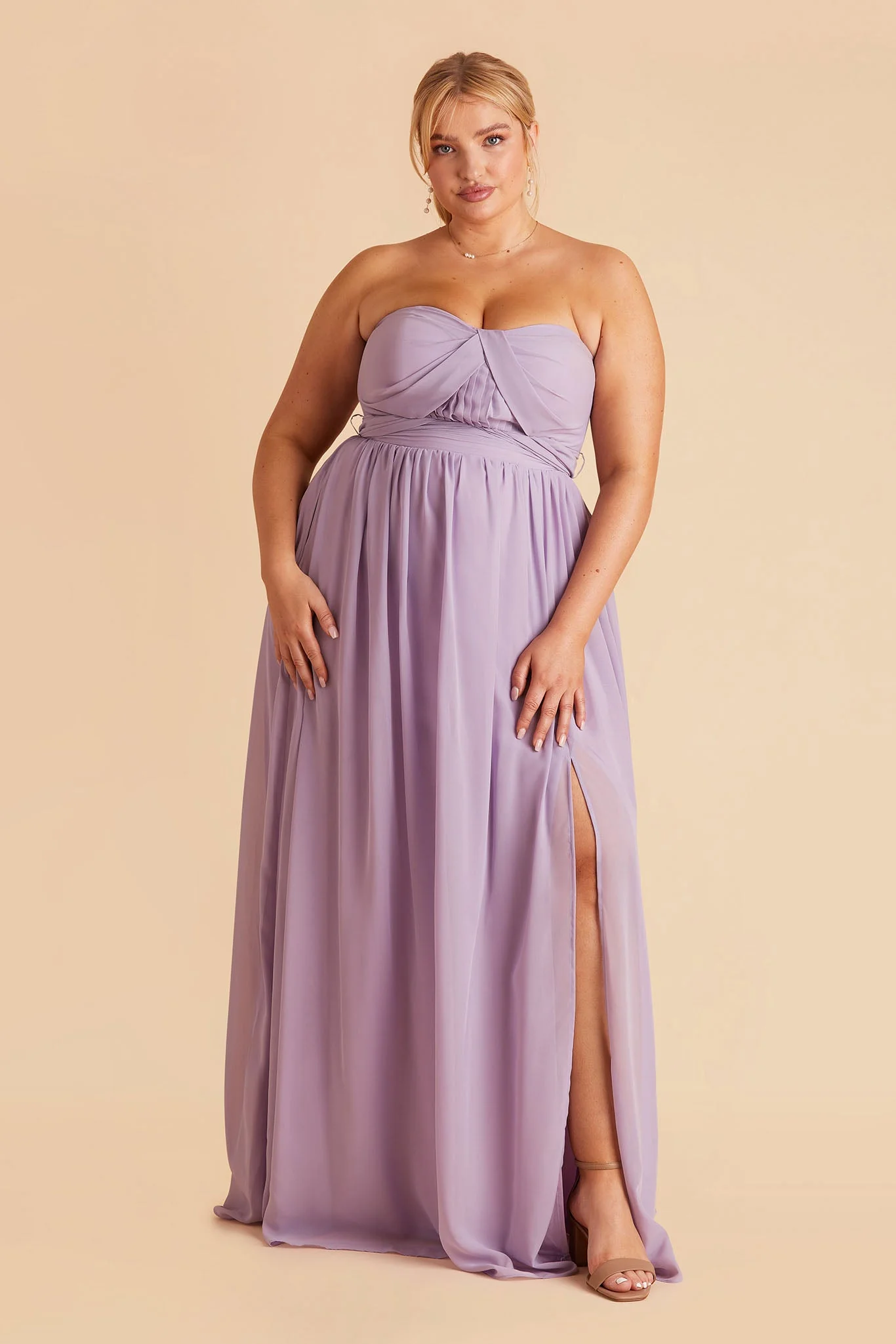 Chiffon Lavender Dress - XNAUWBI