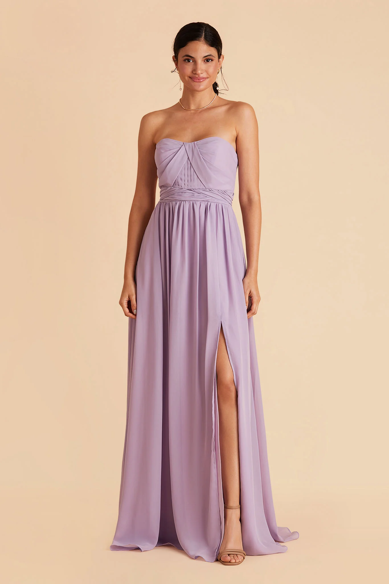 Chiffon Lavender Dress - XNAUWBI