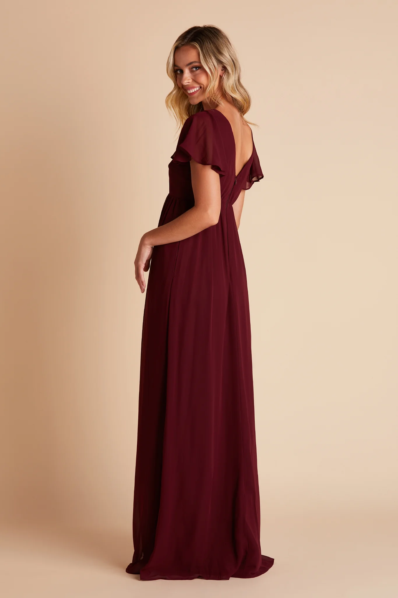 Chiffon Cabernet Dress - XNAUWBI