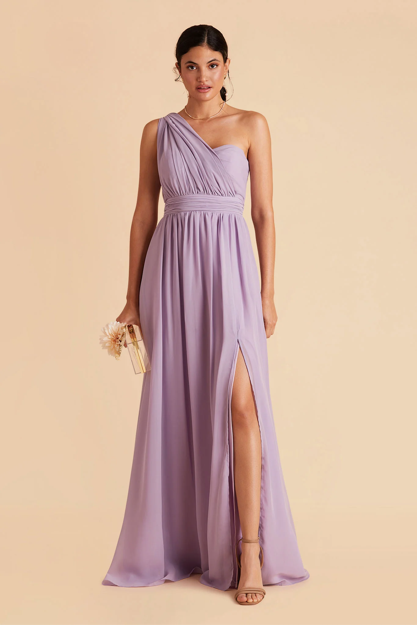 Chiffon Lavender Dress - XNAUWBI
