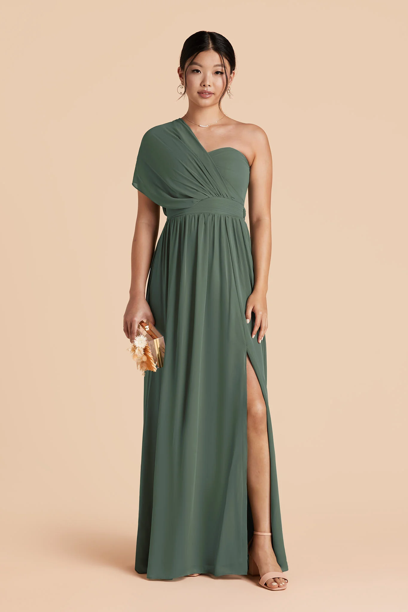 Chiffon Eucalyptus Dress - XNAUWBI