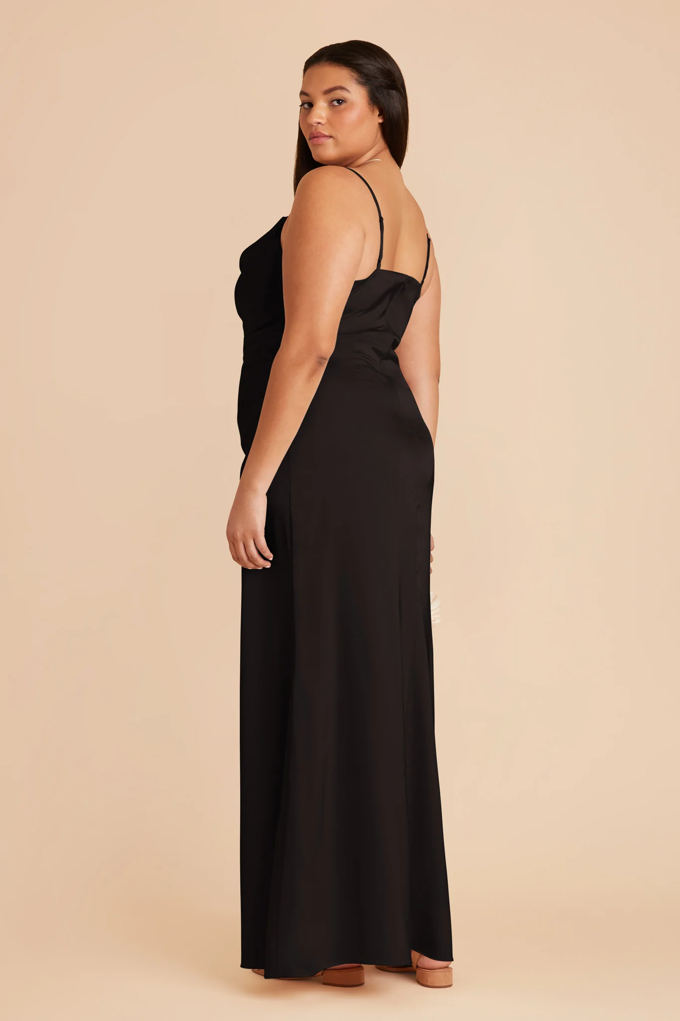 Matte Satin Black Dress - XNAUWBI