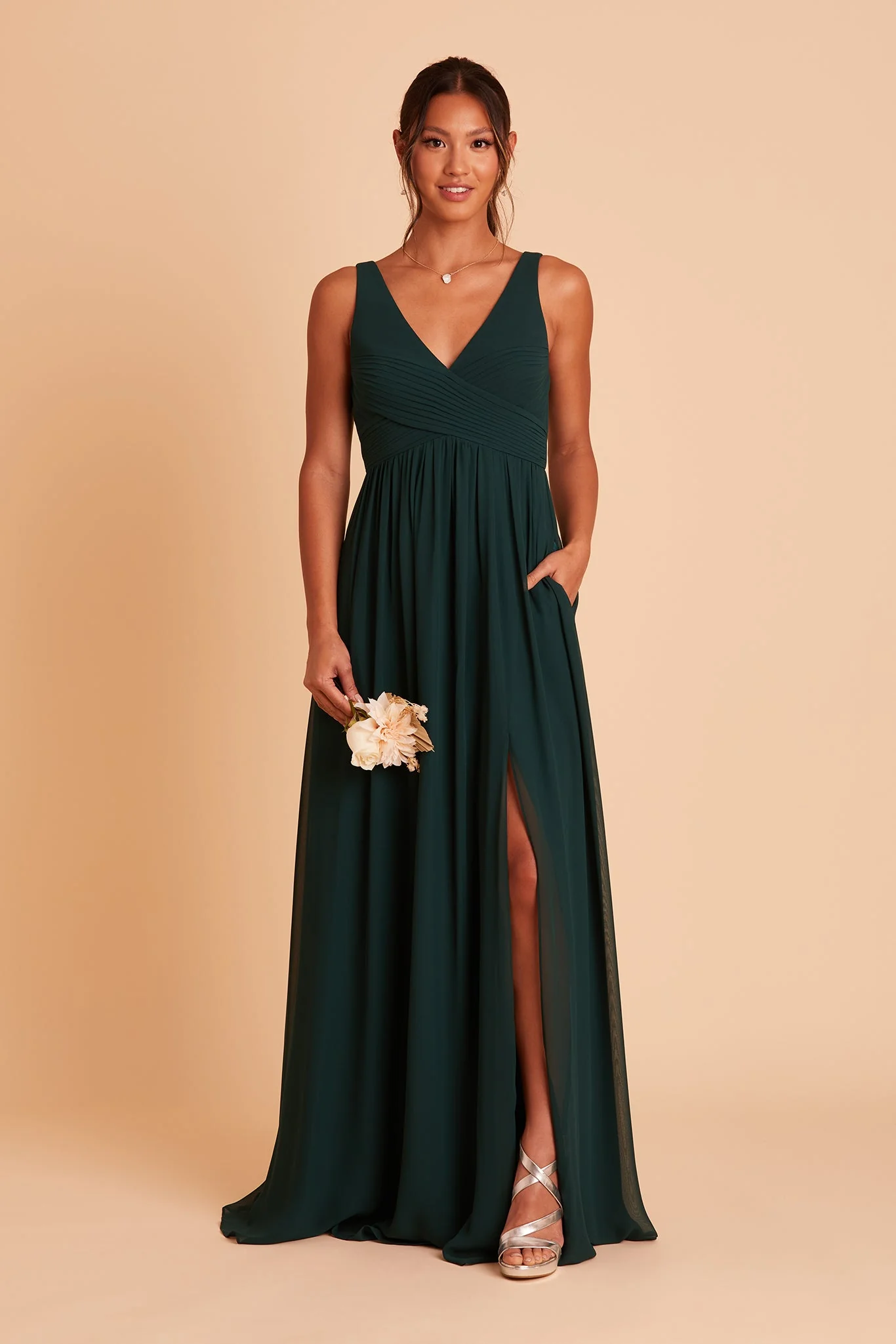 Chiffon Emerald Dress - XNAUWBI