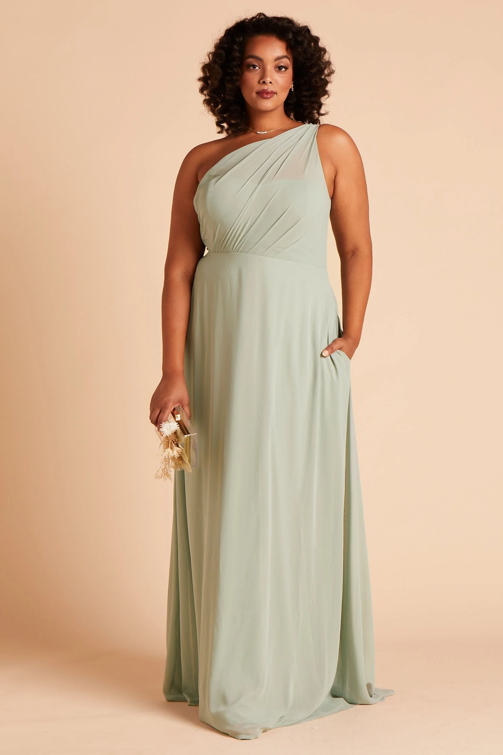 Chiffon Sage Dress - XNAUWBI