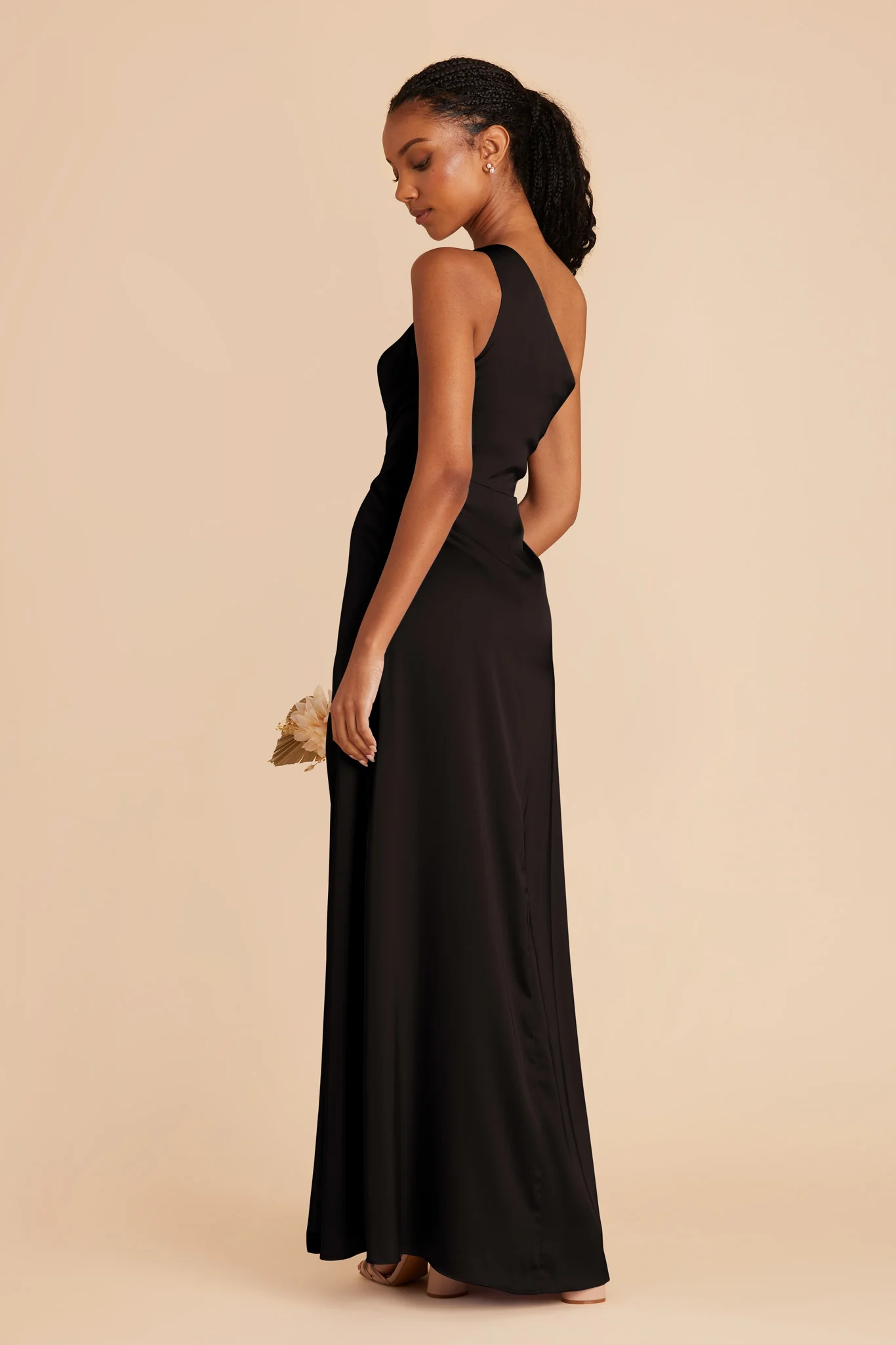 Matte Satin Black Dress - XNAUWBI