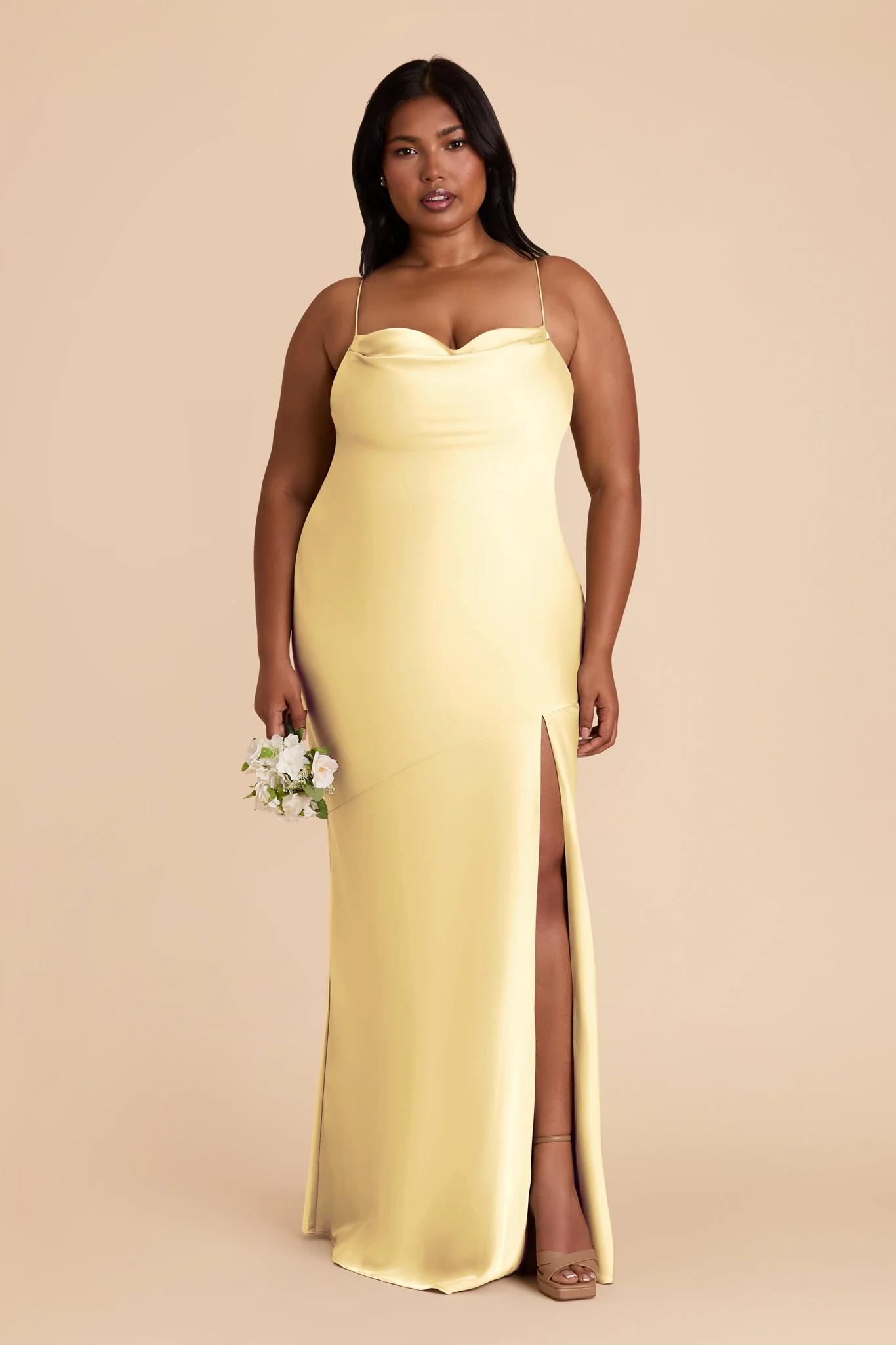 Matte Satin Lemon Sorbet Dress - XNAUWBI