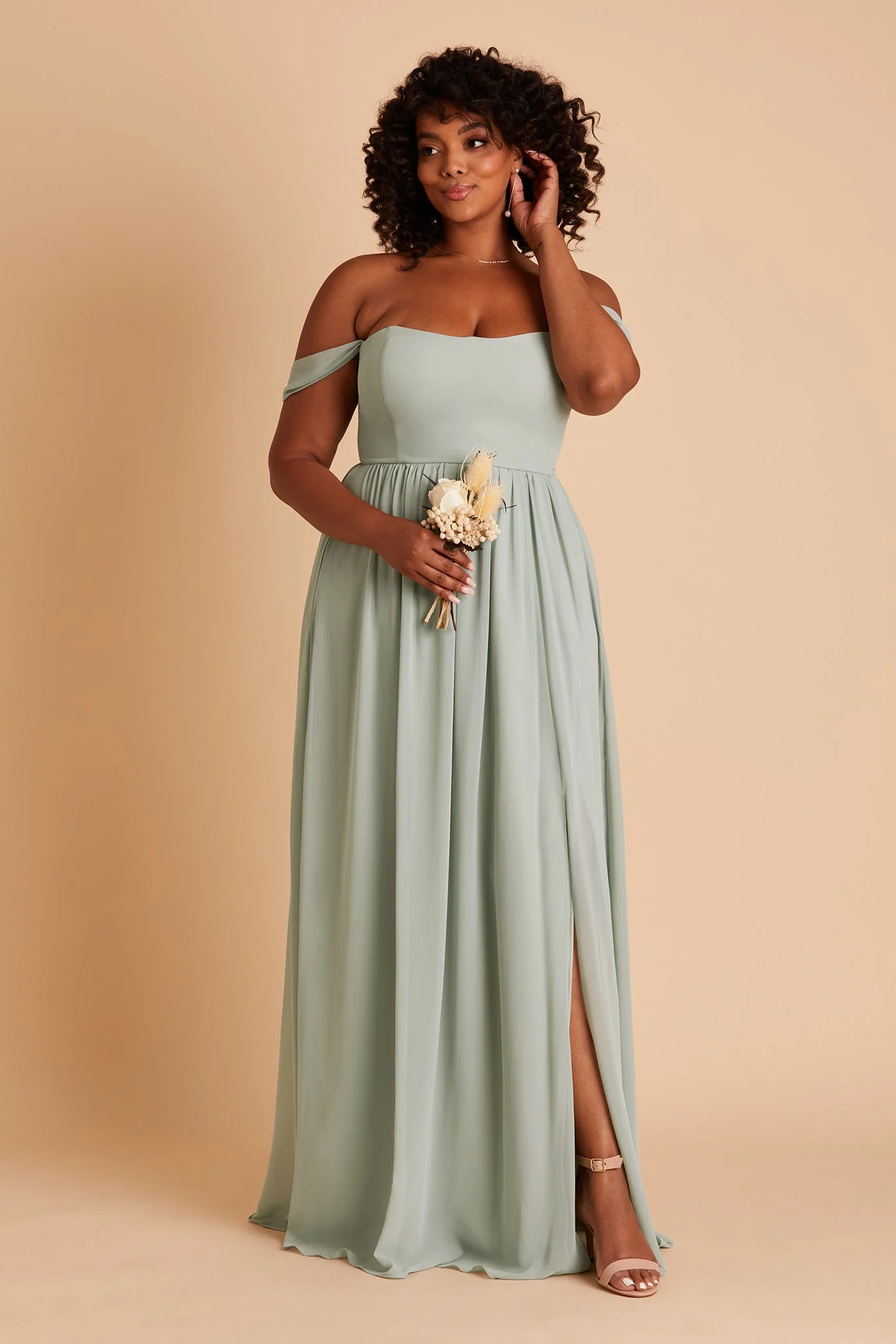 Chiffon Sage Dress - XNAUWBI