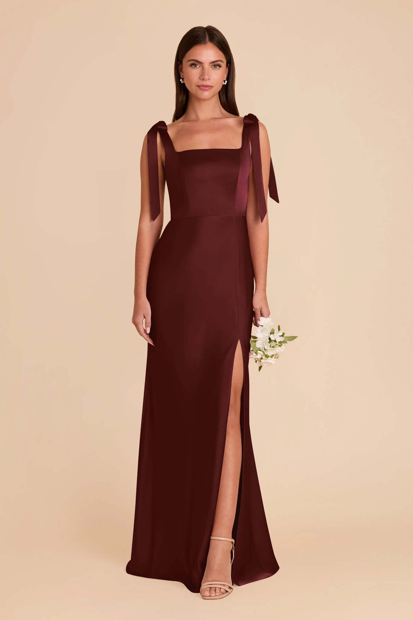 Matte Satin Cabernet Dress - XNAUWBI