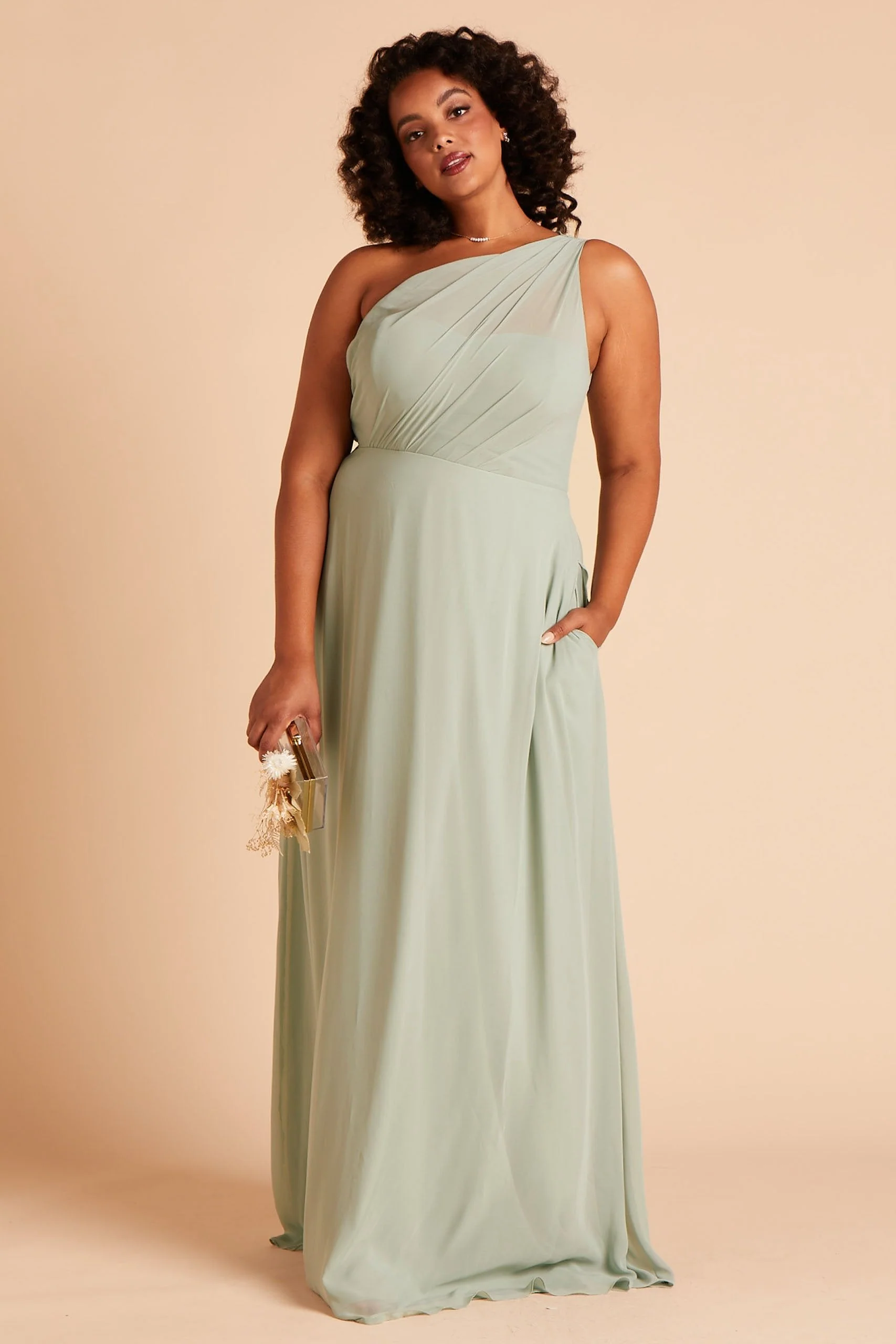 Chiffon Sage Dress - XNAUWBI