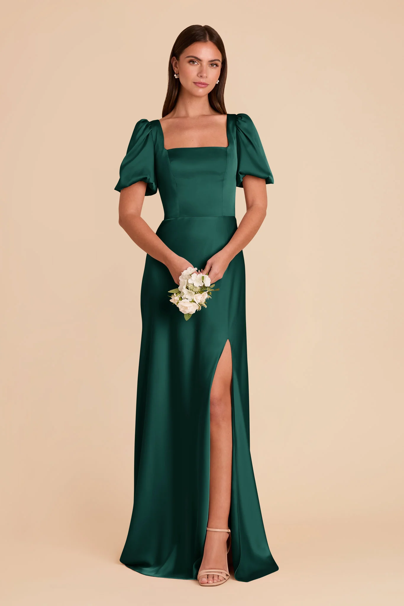 Matte Satin Emerald Dress - XNAUWBI