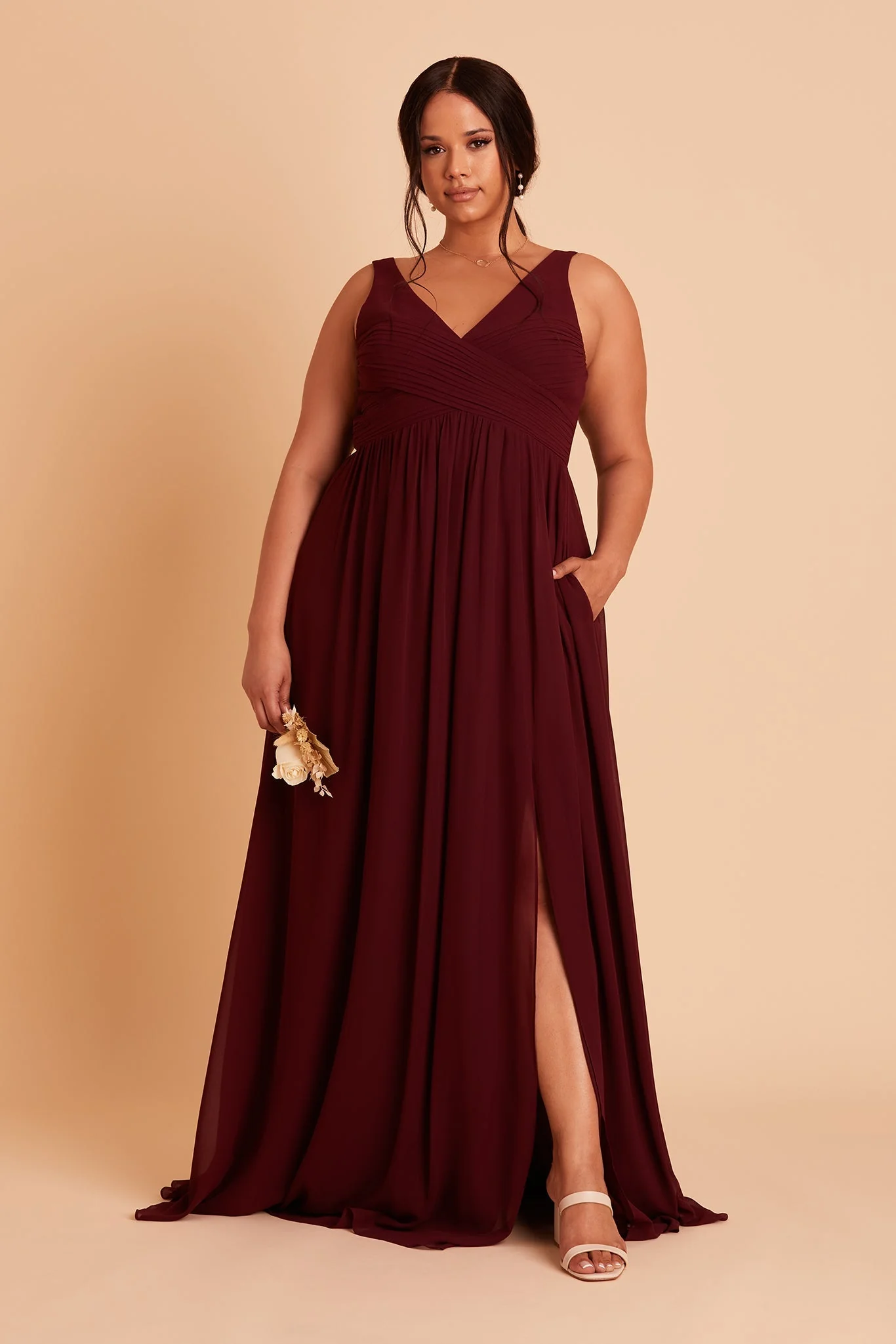 Chiffon Cabernet Dress - XNAUWBI