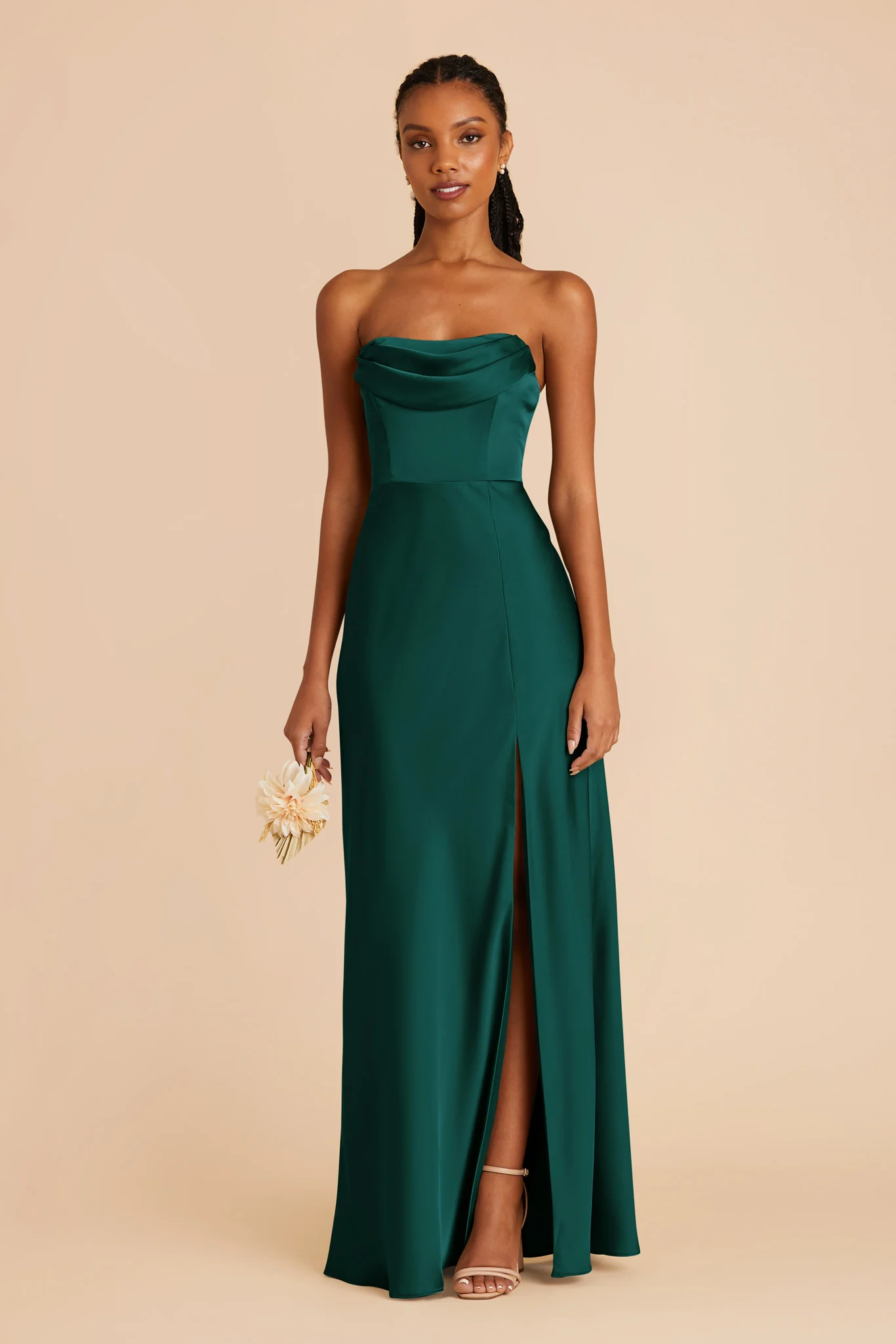 Matte Satin Emerald Dress - XNAUWBI