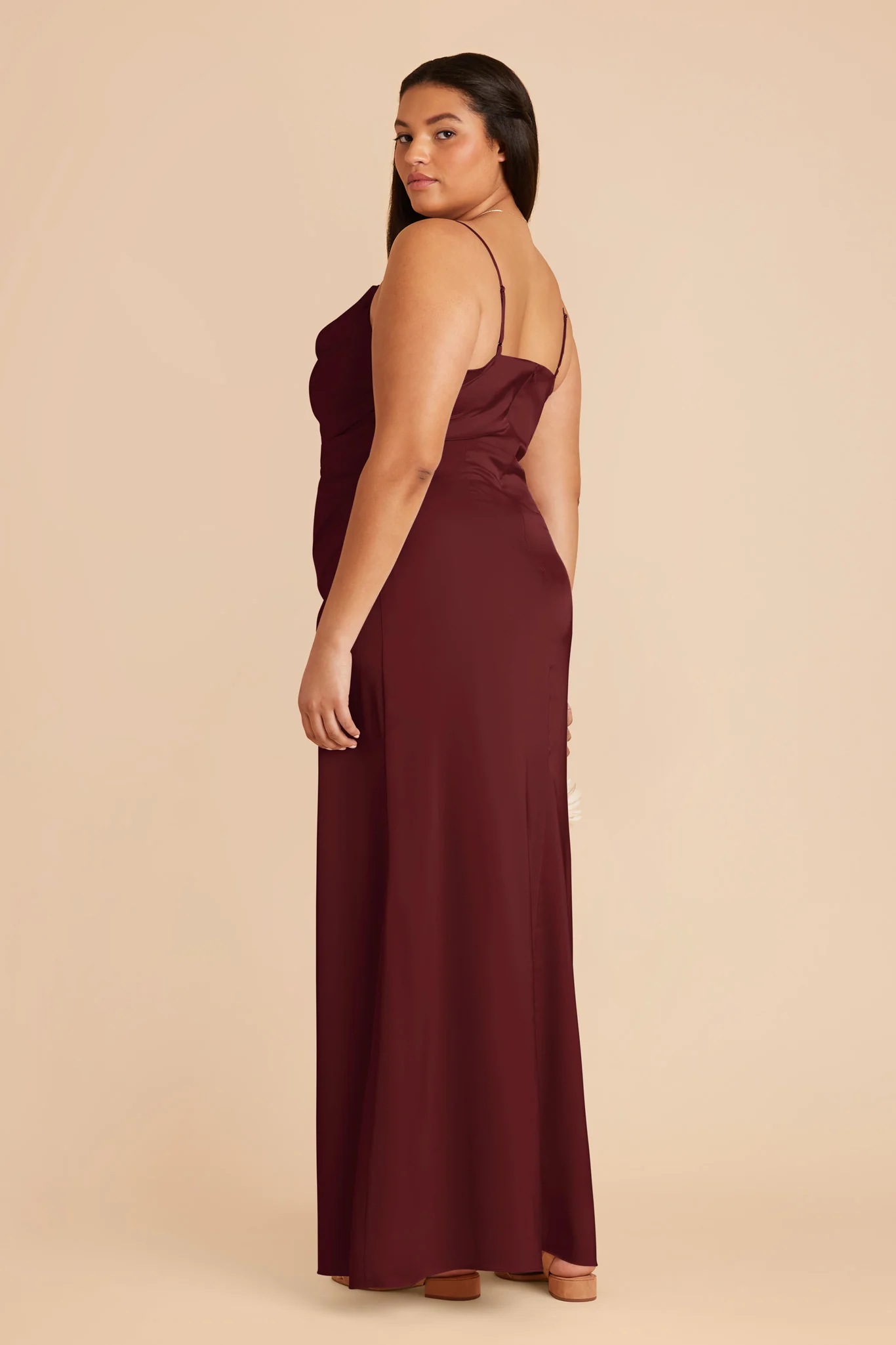 Matte Satin Cabernet Dress - XNAUWBI