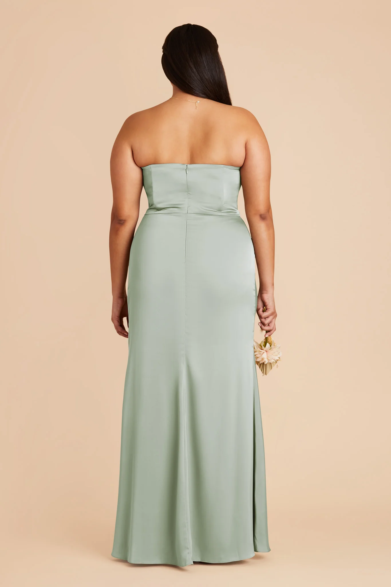 Matte Satin Sage Dress - XNAUWBI