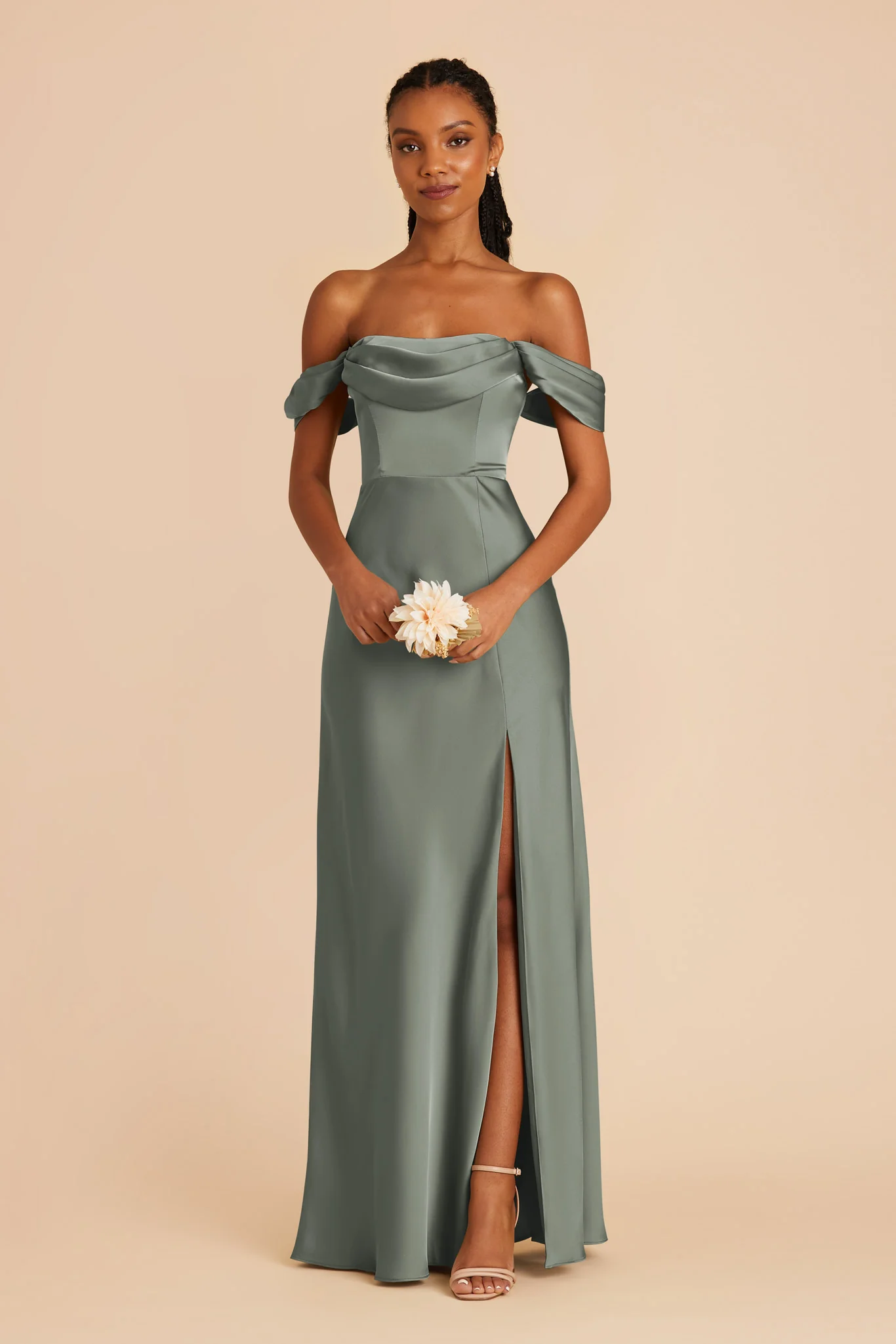 Matte Satin Sea Glass Dress - XNAUWBI