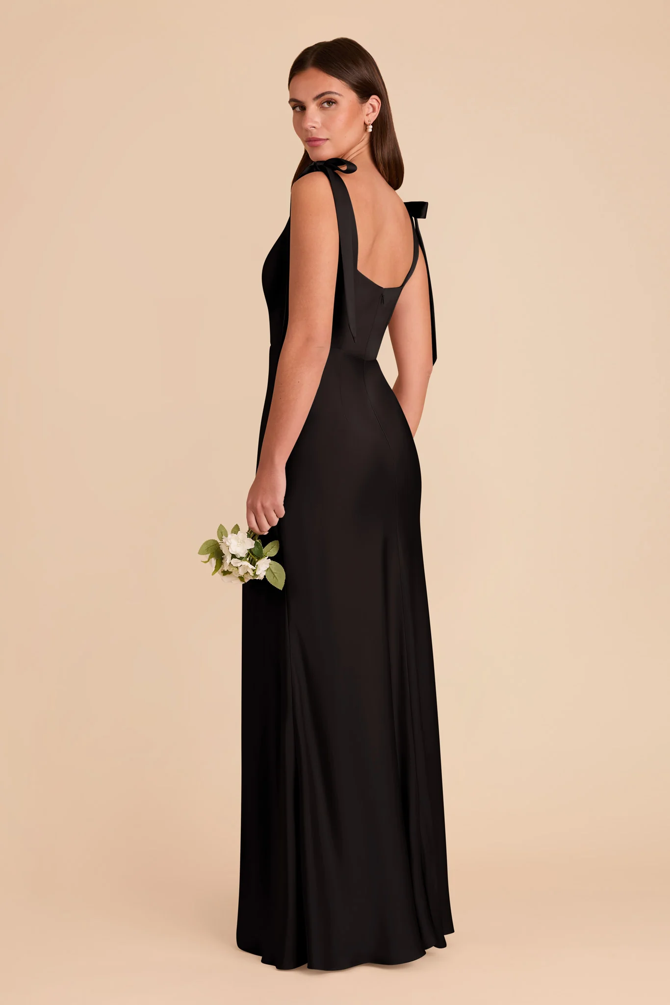Matte Satin Black Dress - XNAUWBI