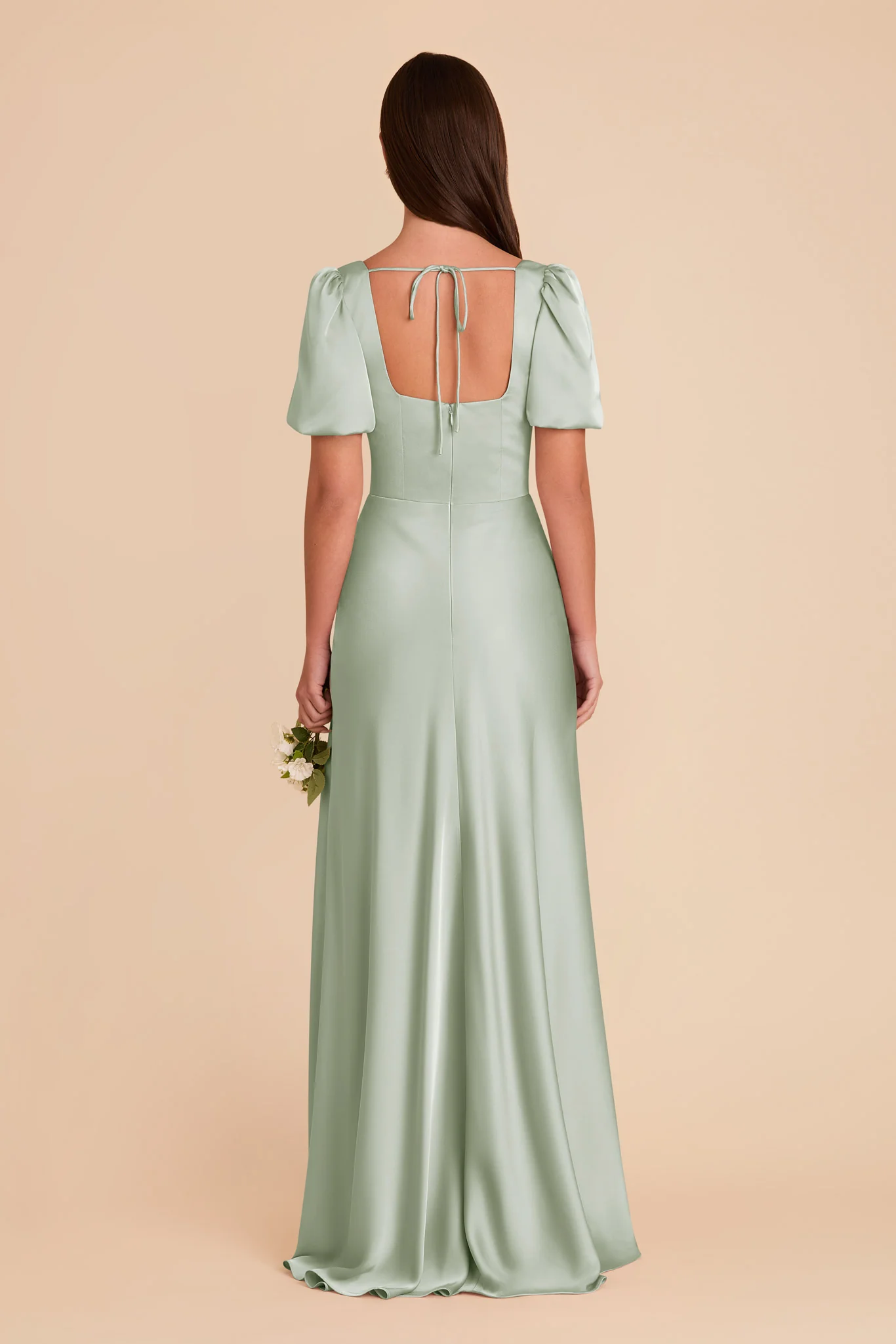 Matte Satin Sage Dress - XNAUWBI